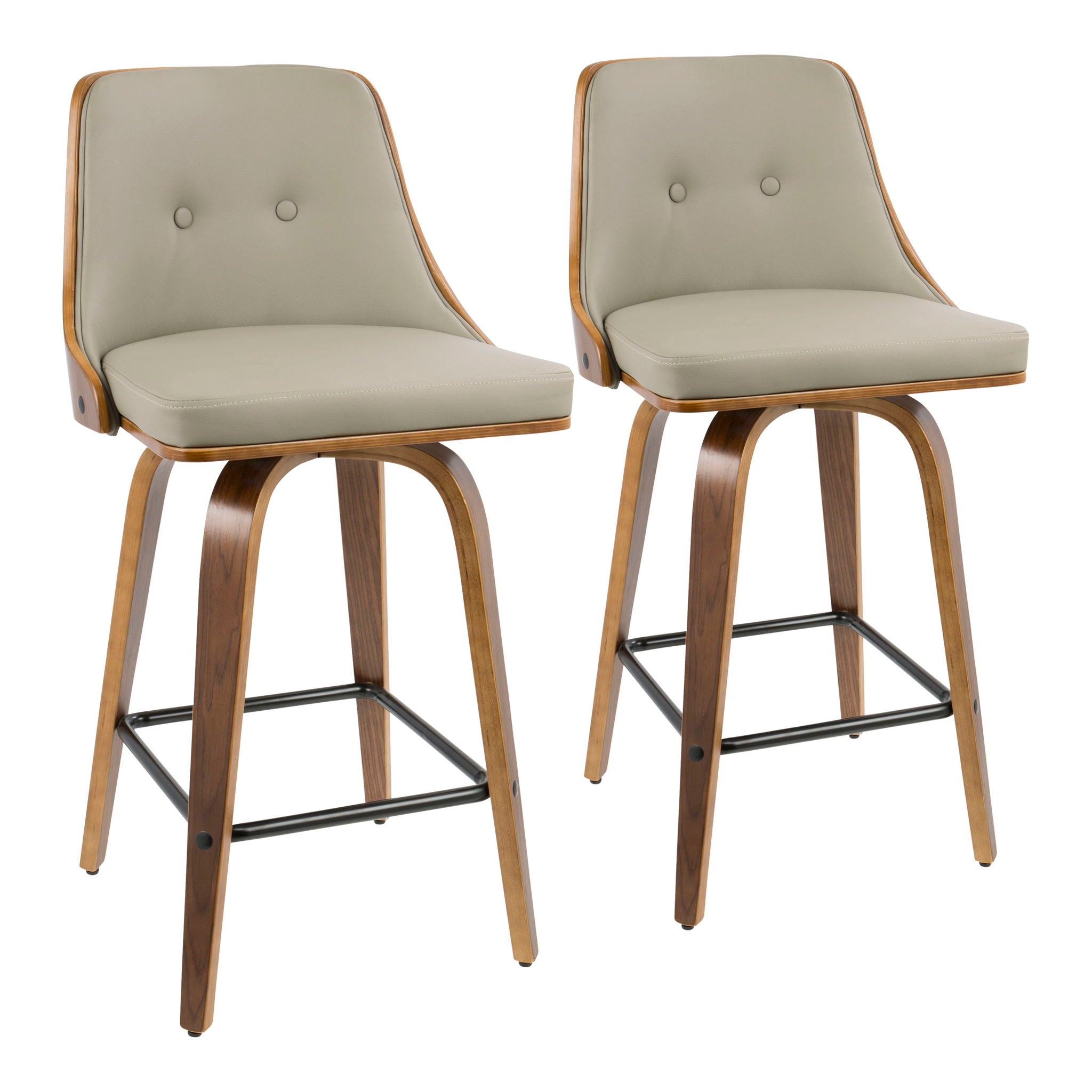 Gianna - Mid Century Modern Counter Stool (Set of 2) - Best Buy Furniture