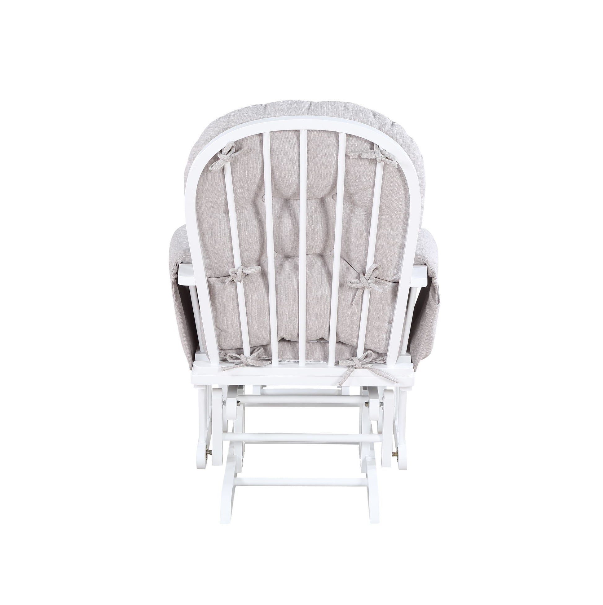 Mason - Glider And Ottoman White Wood - Best Buy Furniture