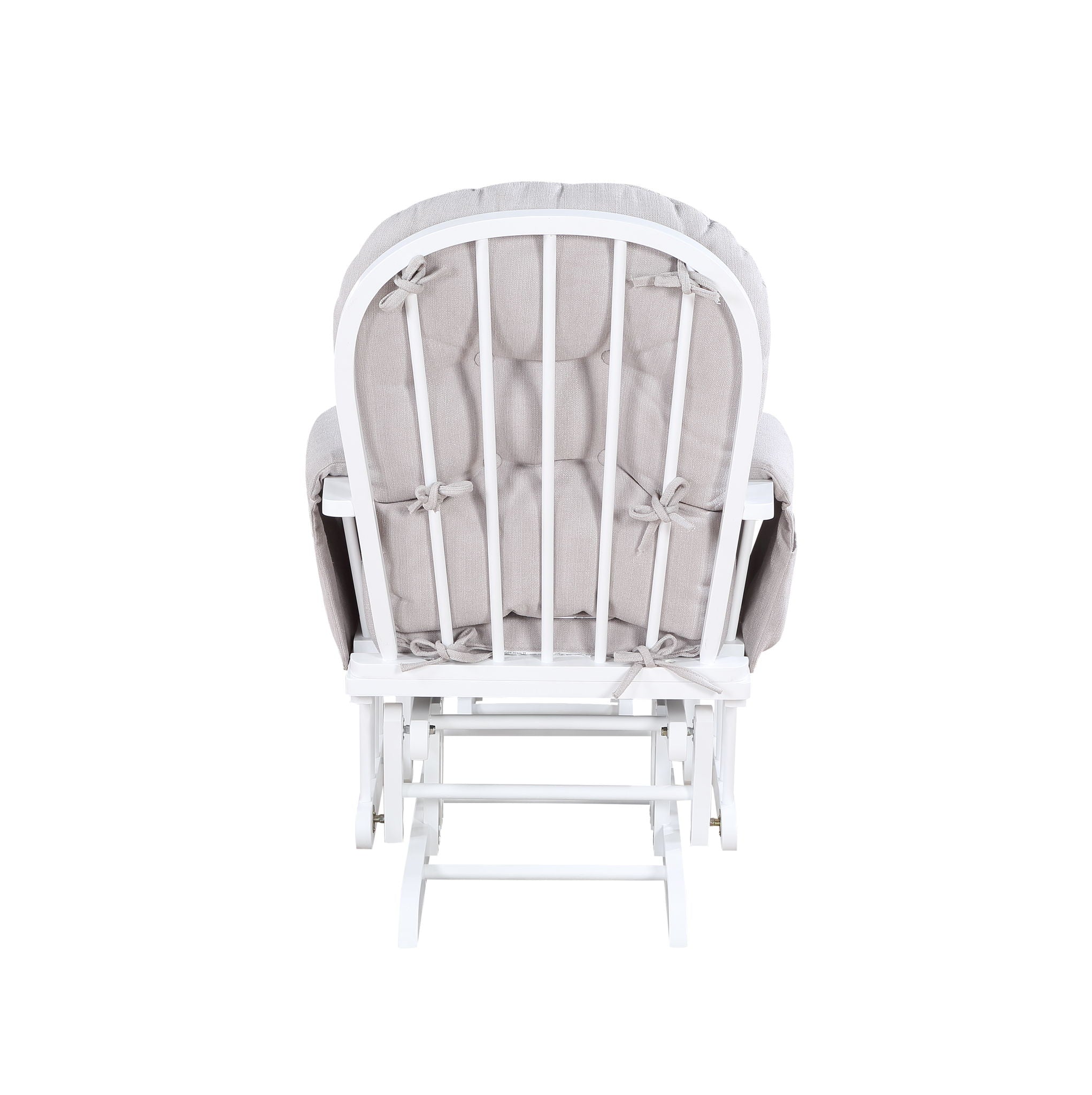 Mason - Glider And Ottoman White Wood - Best Buy Furniture