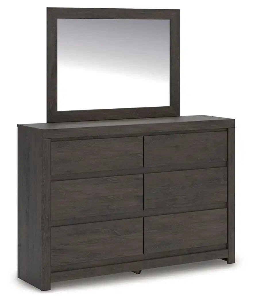 Fraluna - Dresser And Mirror - Charcoal - Best Buy Furniture