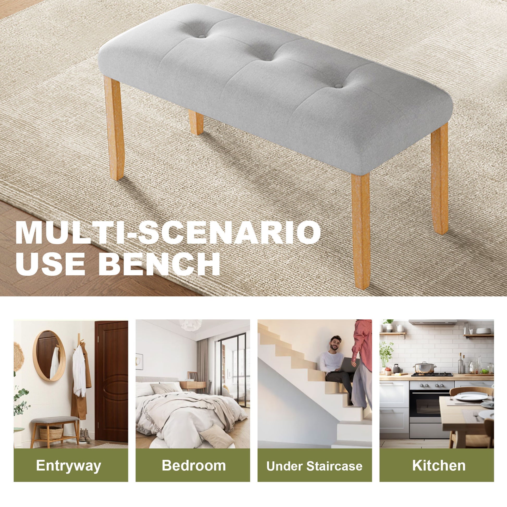 Rustic Farmhouse Dining Room Rectangular Table With 4 Upholstered Chairs And Bench - Best Buy Furniture