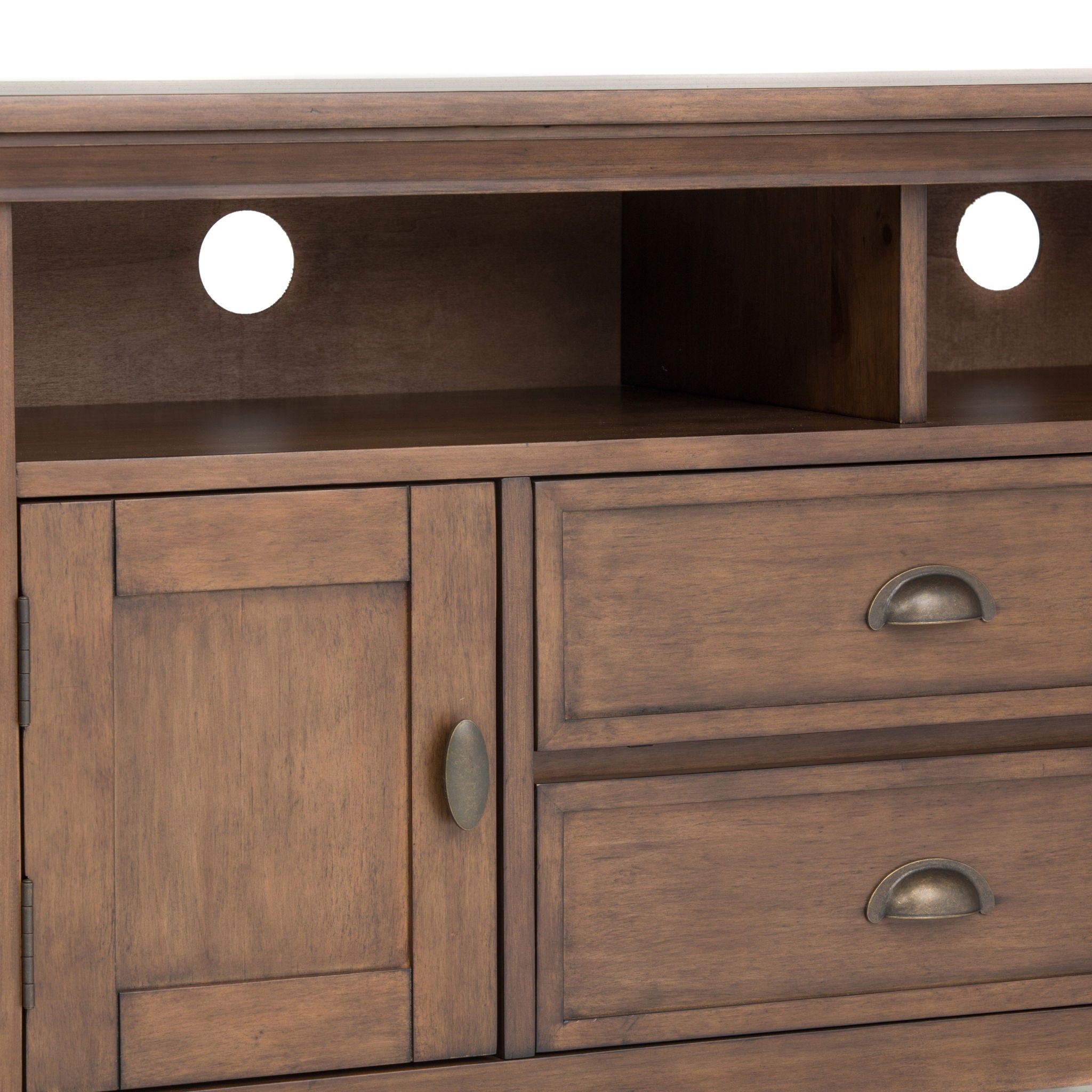 Redmond - TV Media Stand - Rustic Natural Aged Brown - Best Buy Furniture