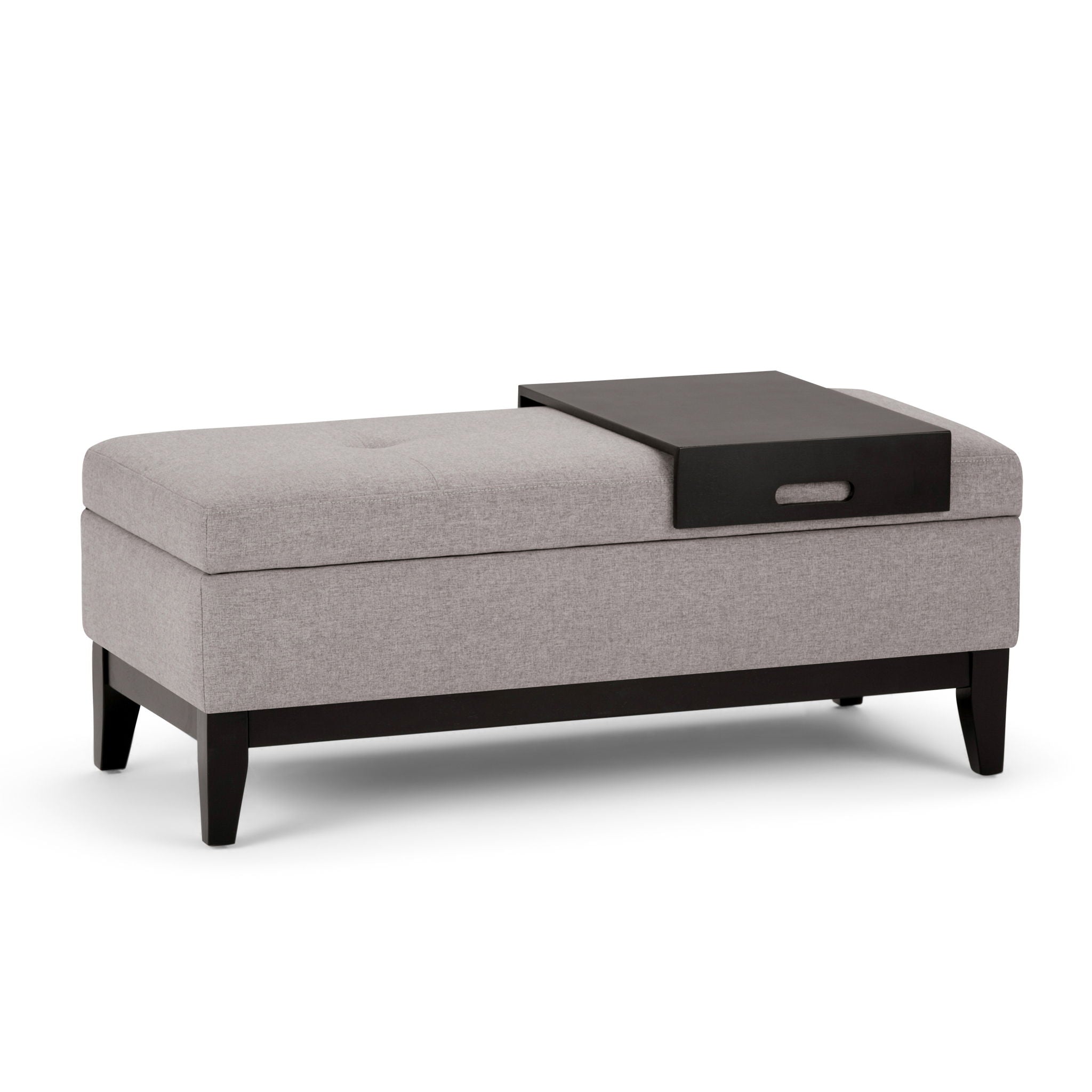 Oregon - Contemporary Storage Ottoman Bench With Tray - Best Buy Furniture