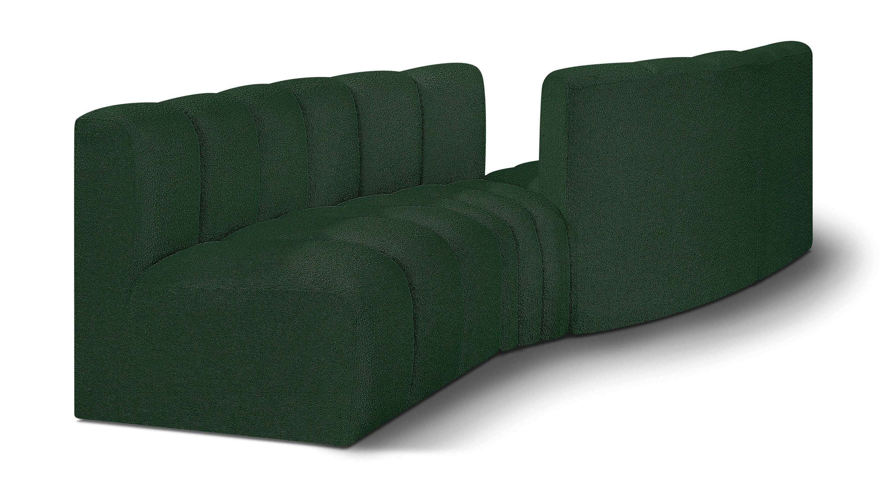 Arc - Boucle Fabric 4 Piece Sofa - Best Buy Furniture