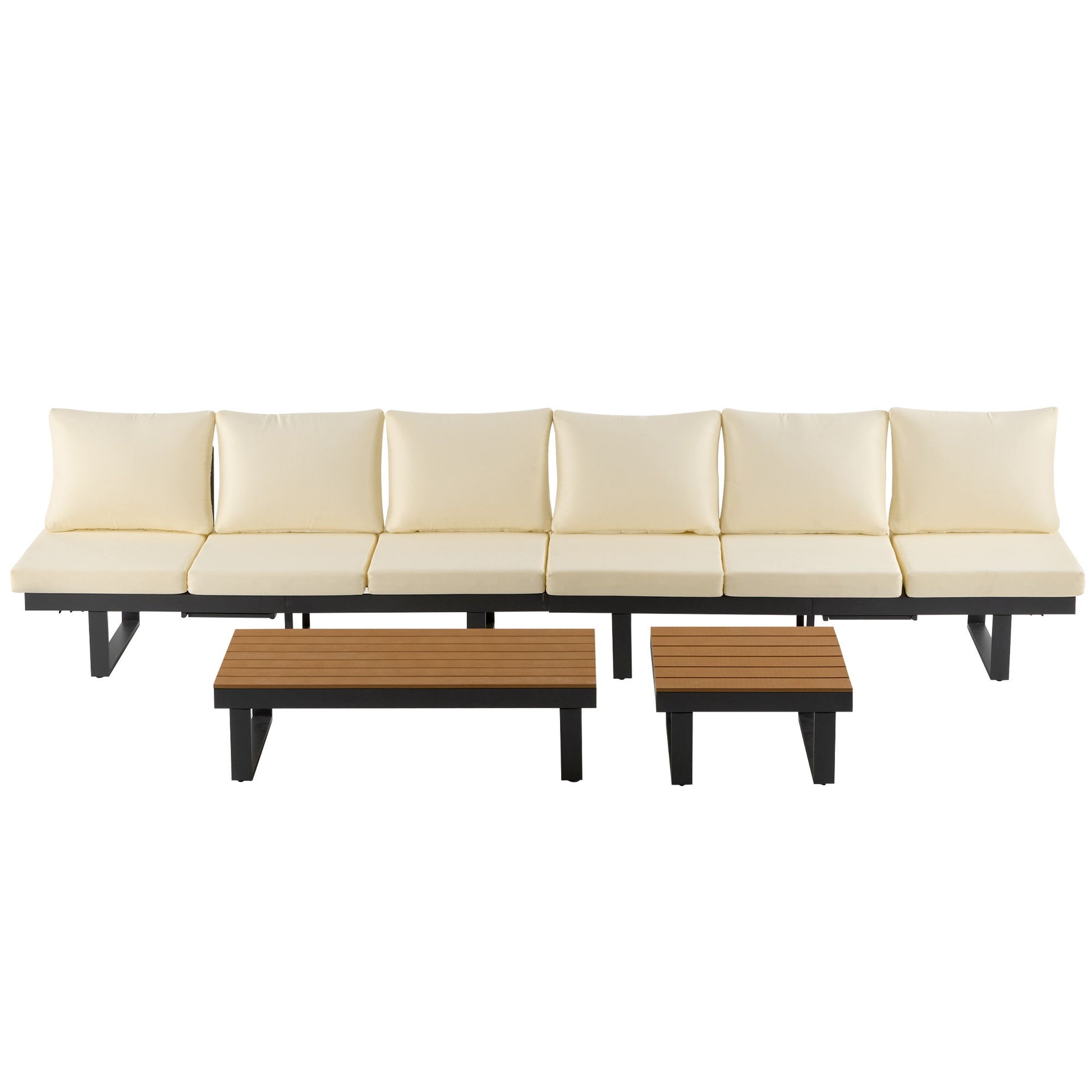 Outdoor Sectional Sofa Set With Adjustable Reclining Seats - Best Buy Furniture