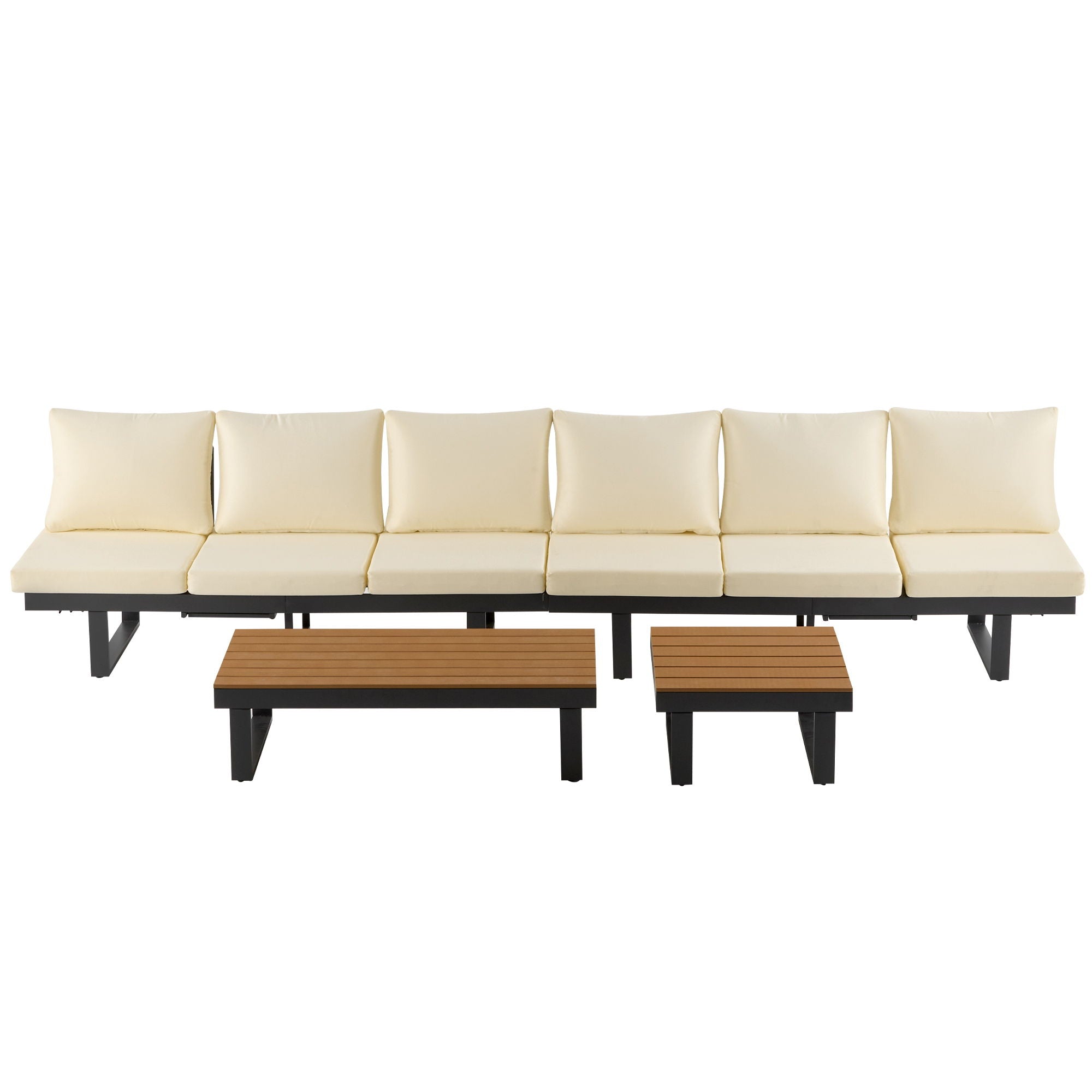 Outdoor Sectional Sofa Set With Adjustable Reclining Seats - Best Buy Furniture
