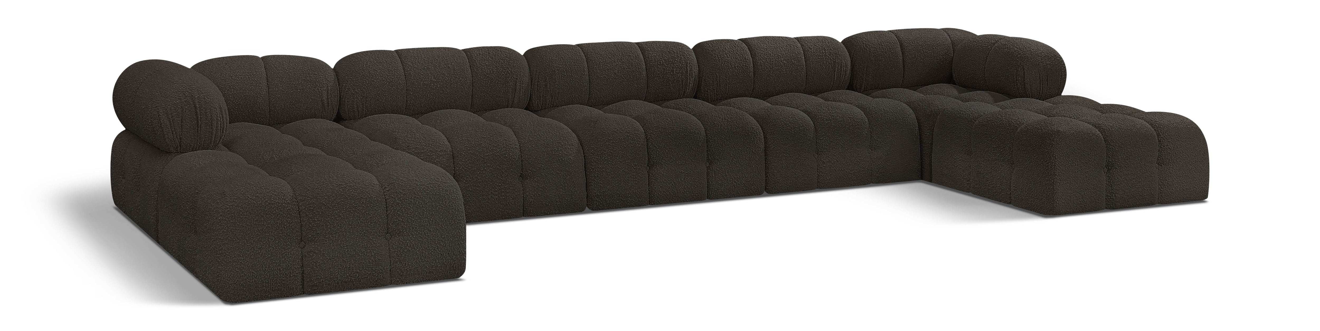 Ames - 7 Piece Fabric Modular U-Shaped Sectional - Best Buy Furniture