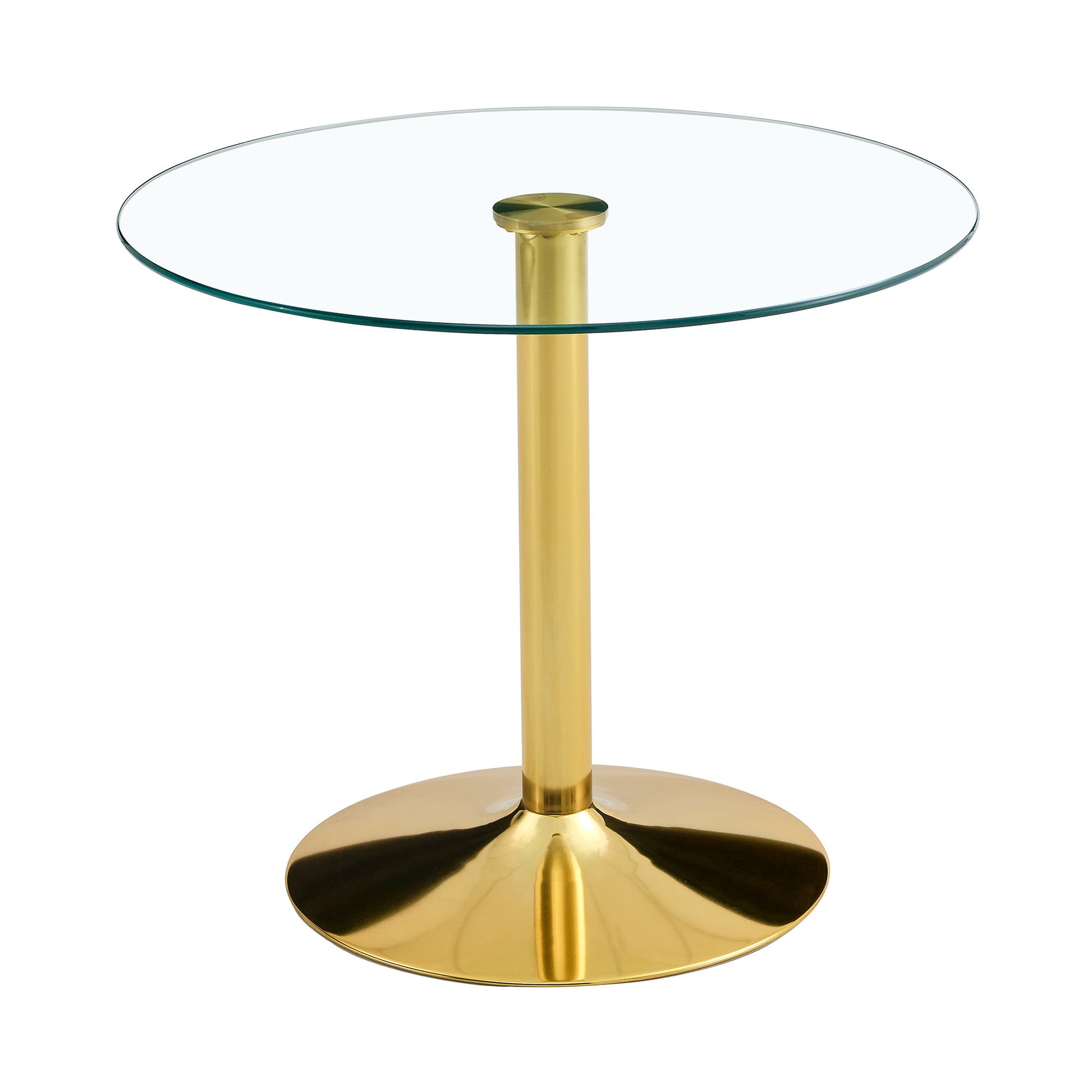 Modern Minimalist Round Dining Table With Glass Top - Best Buy Furniture