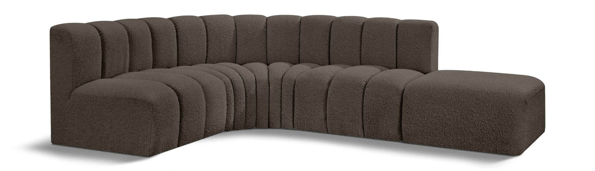 Arc - Boucle Fabric 5 Piece Corner Modular Sofa - Best Buy Furniture