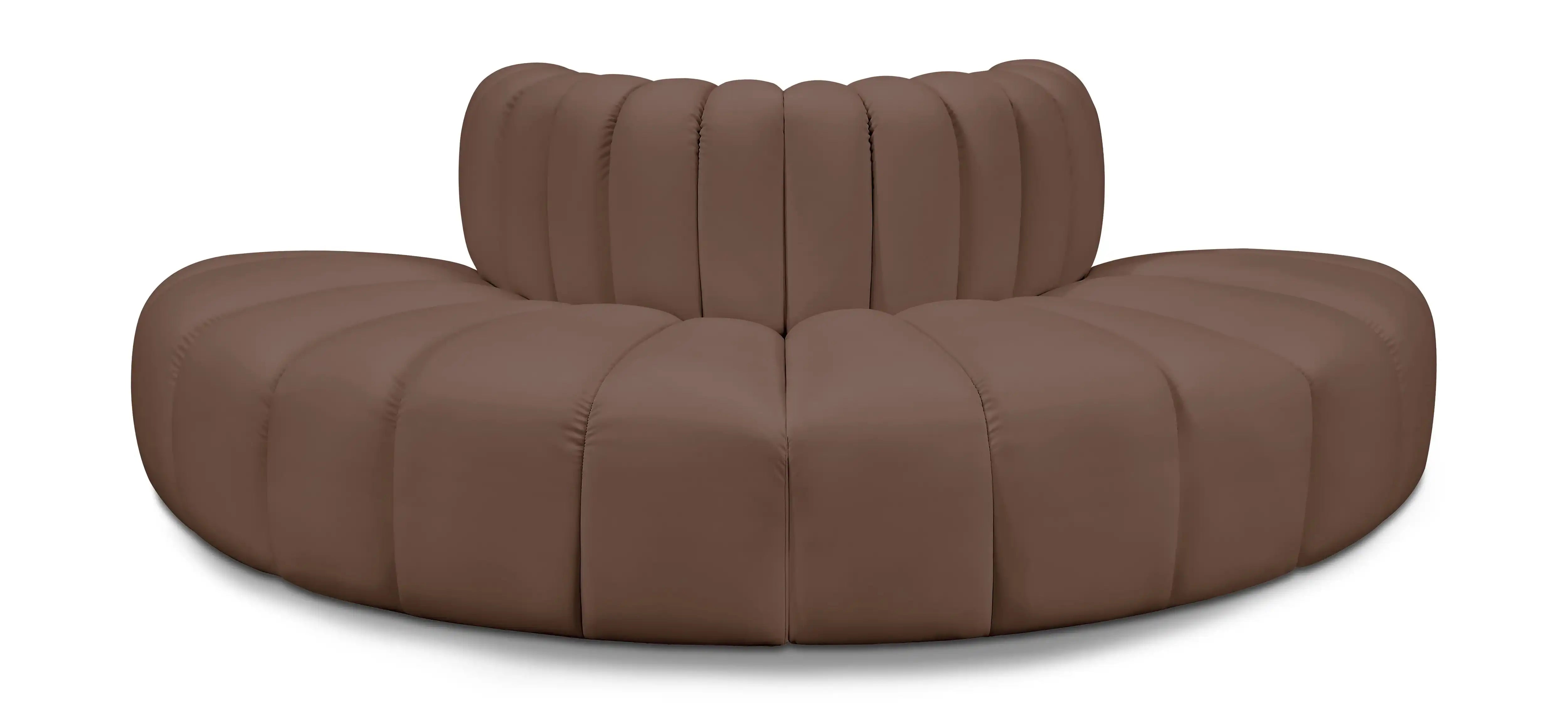 Arc - Faux Leather 4 Piece Modular Sofa - Best Buy Furniture