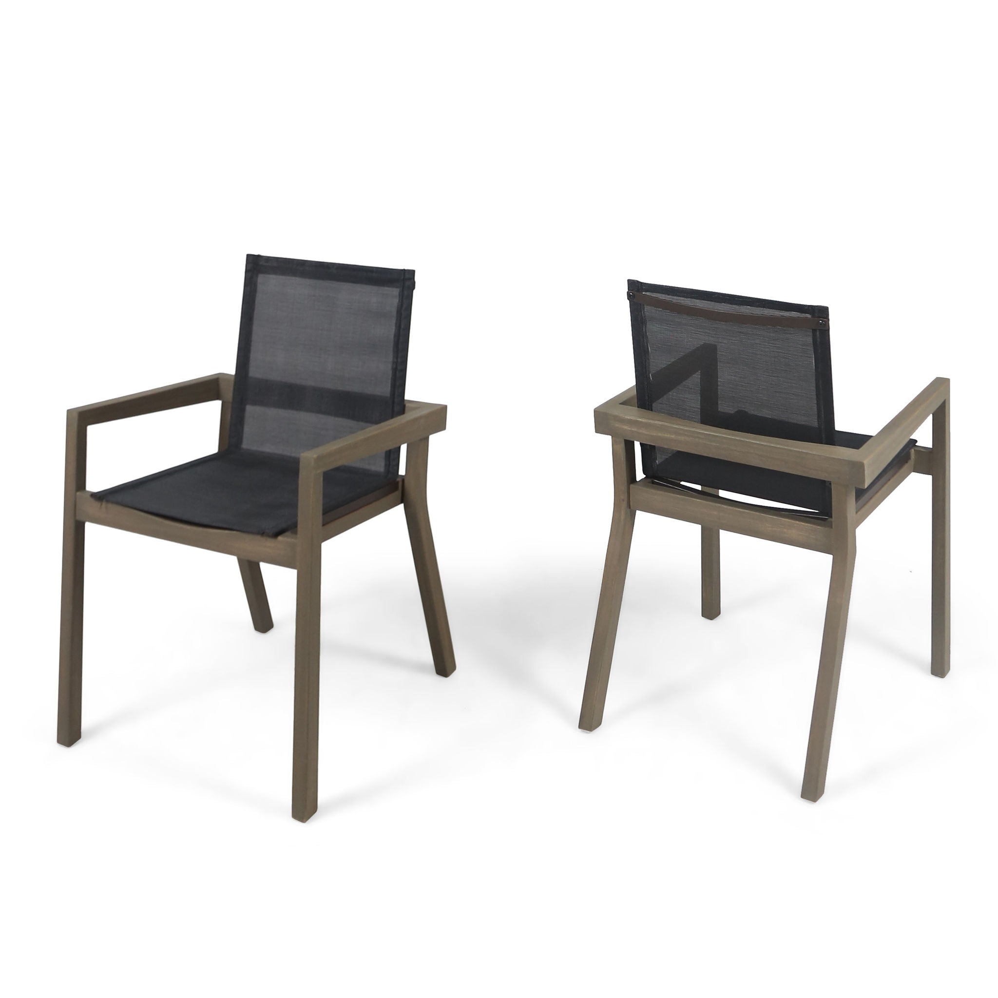Belfast - Dining Chair With Acacia Wood Frame And Mesh Seating (Set of 2) - Best Buy Furniture