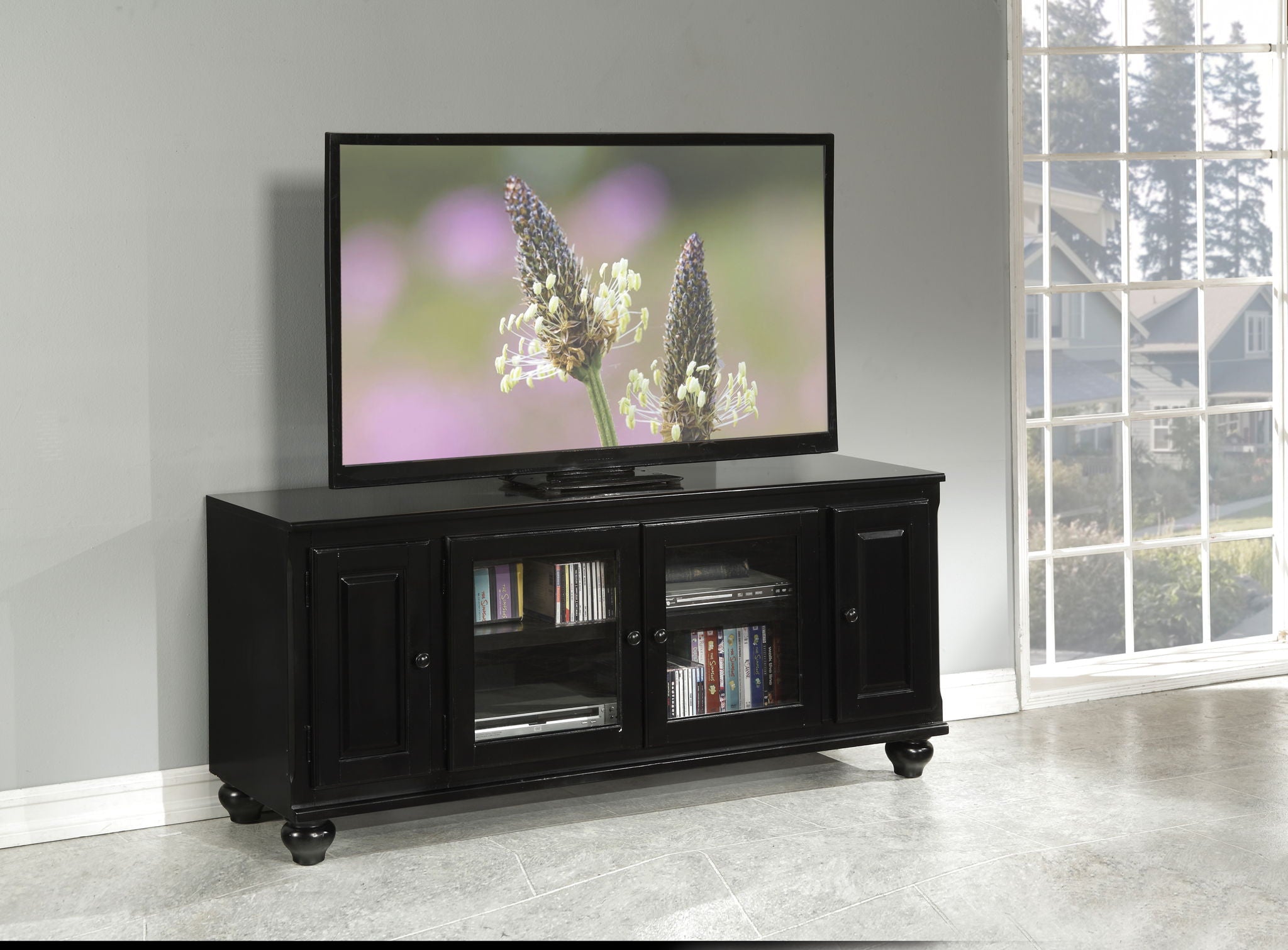 Ferla - TV Stand - Black - Best Buy Furniture