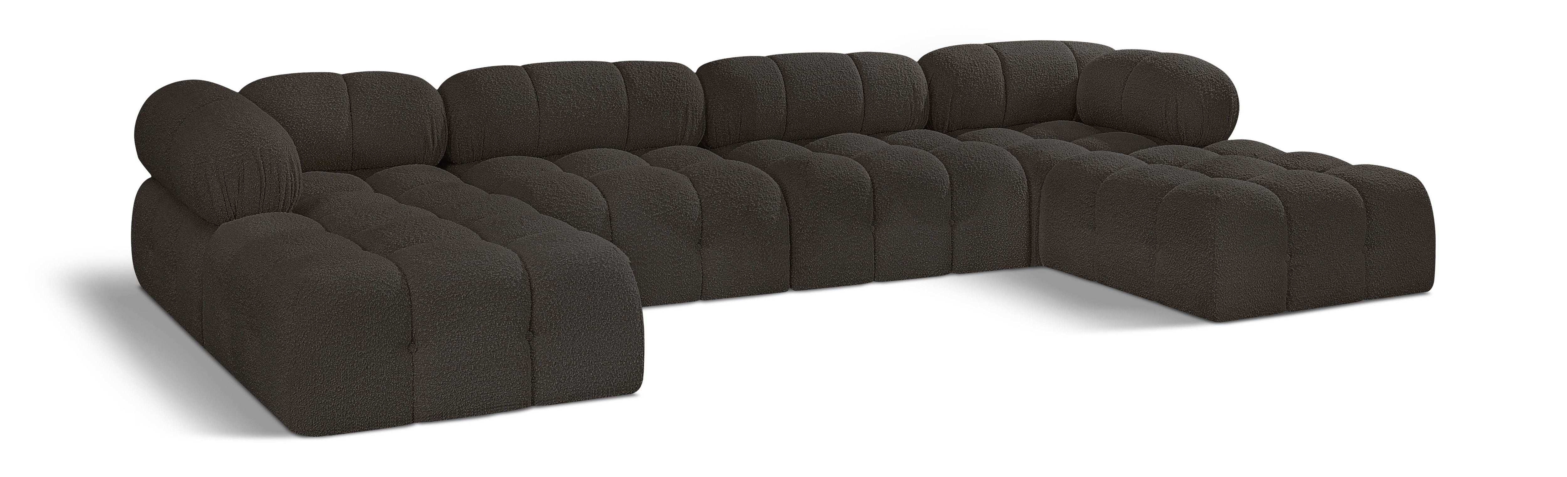 Ames - 6 Piece Fabric Modular U-Shaped Sectional - Best Buy Furniture