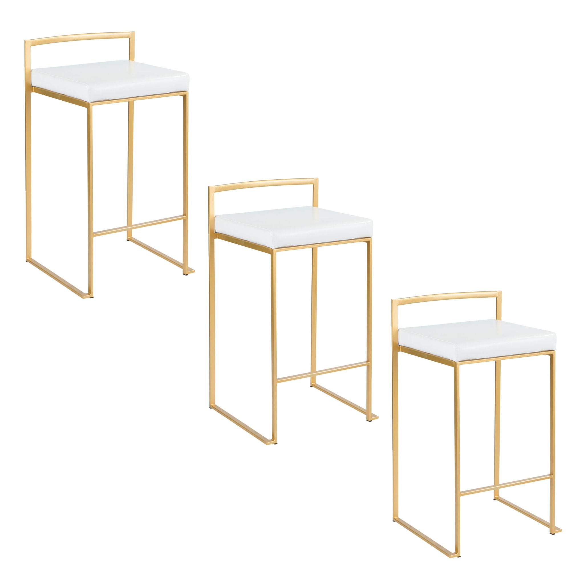 Fuji - Contemporary / Glam Design Counter Stool (Set of 2) - Best Buy Furniture