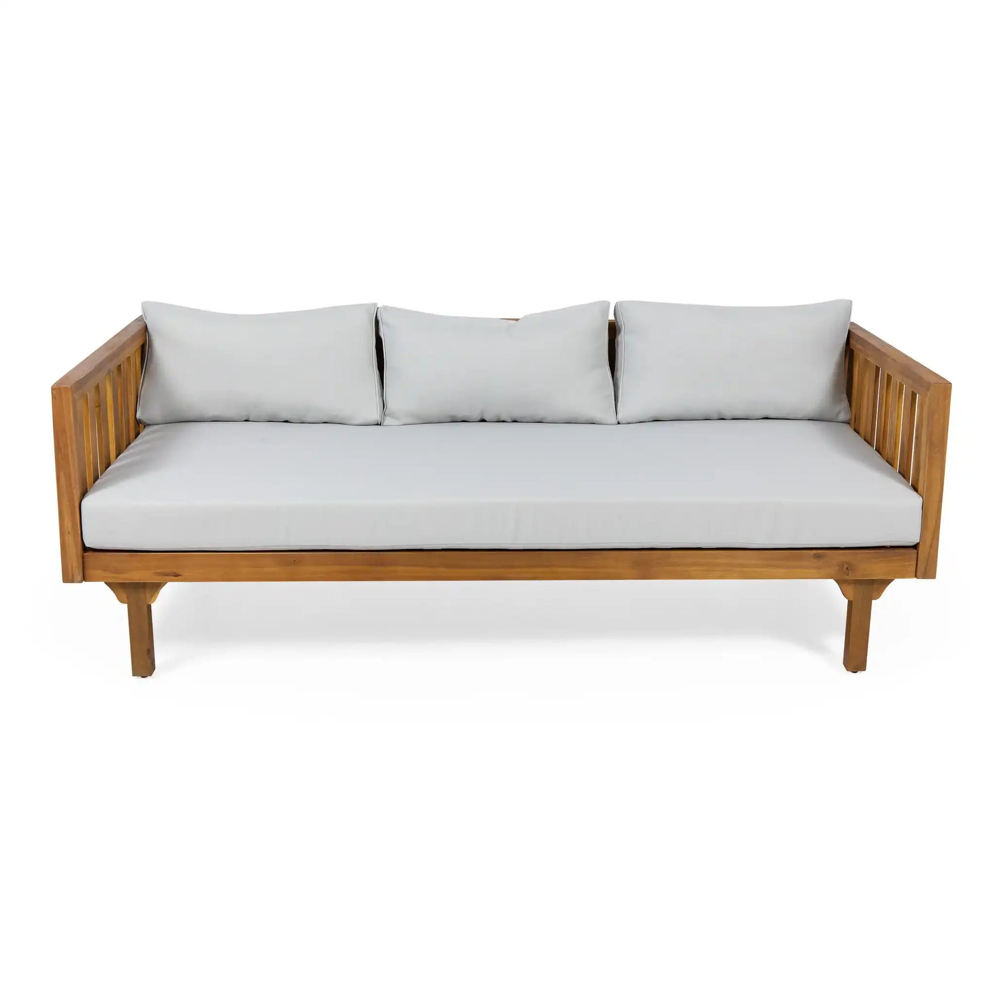 Claremont - 3 Seater Daybed Teak Acacia Wood Water Resistant Cushions - Best Buy Furniture