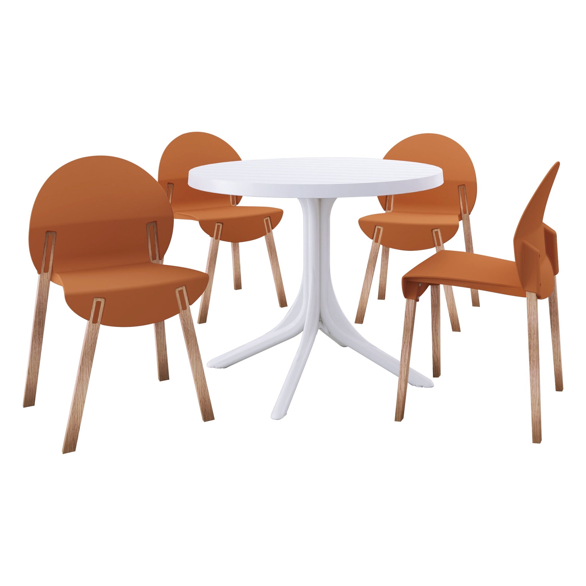 4 Piece Set Of Single Chairs, Traditional Elements With Round Table - Best Buy Furniture