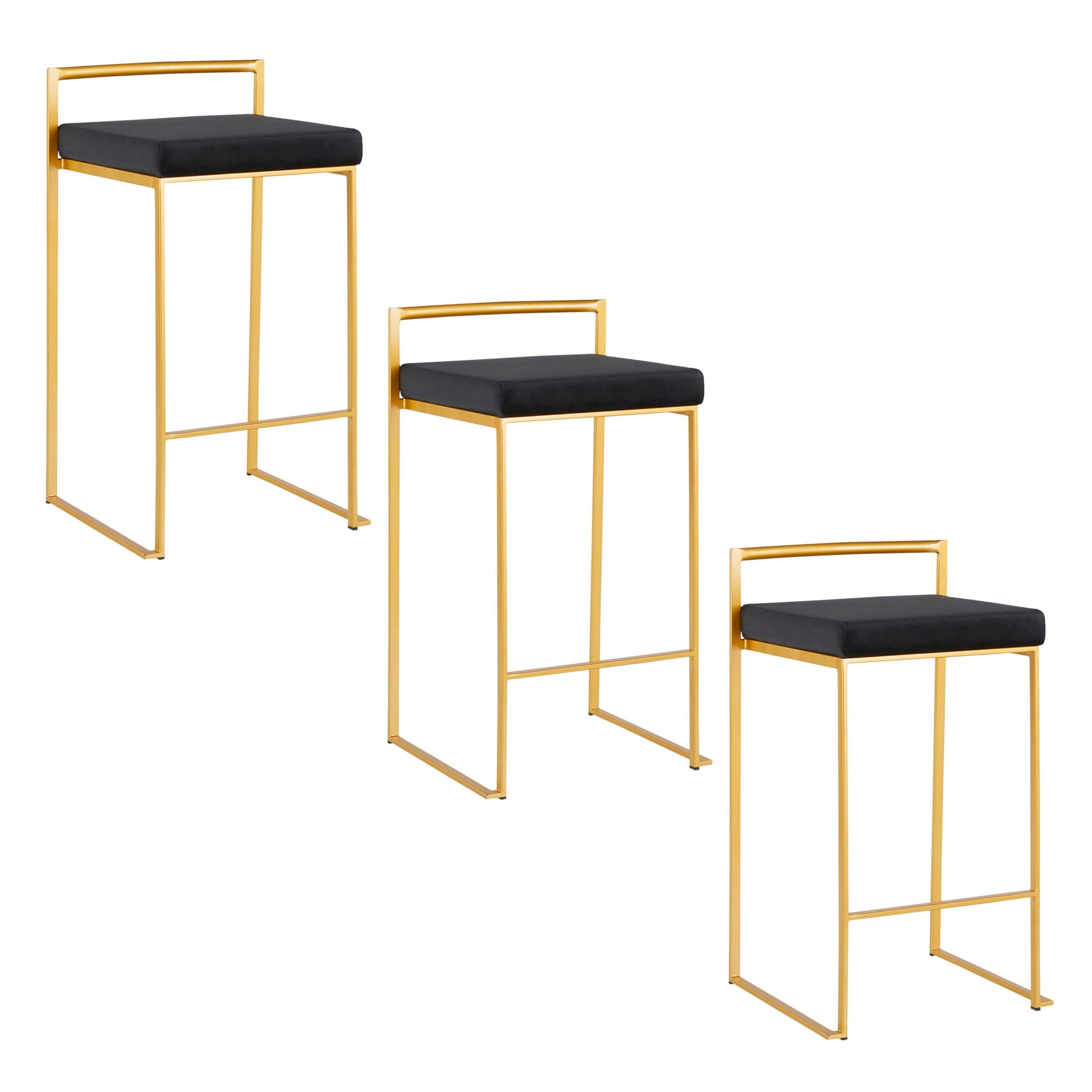 Fuji - Contemporary / Glam Design Counter Stool (Set of 2) - Best Buy Furniture