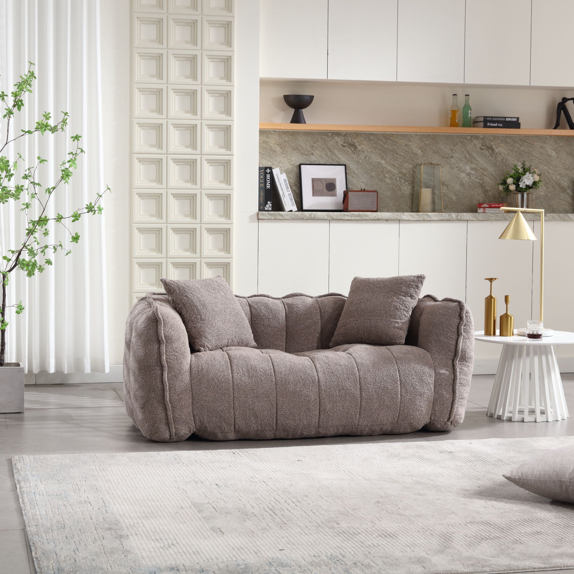 Cozy Beanbag Chair With High Resilience Foam Core For 2 - Best Buy Furniture
