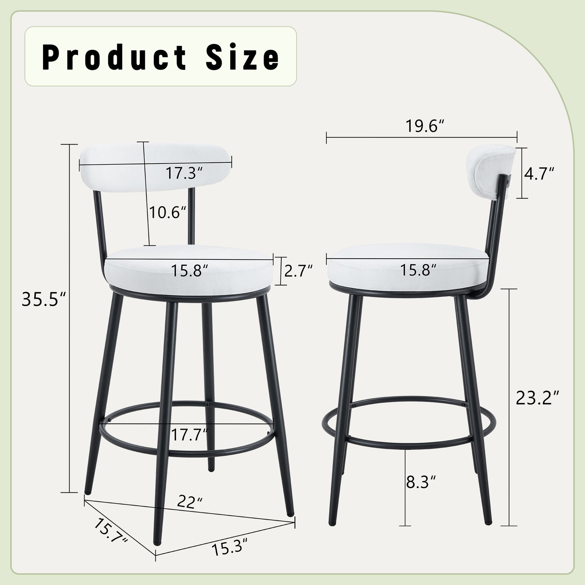 Fashionable Ergonomic High Legged Bar Chairs (Set of 2) - Best Buy Furniture