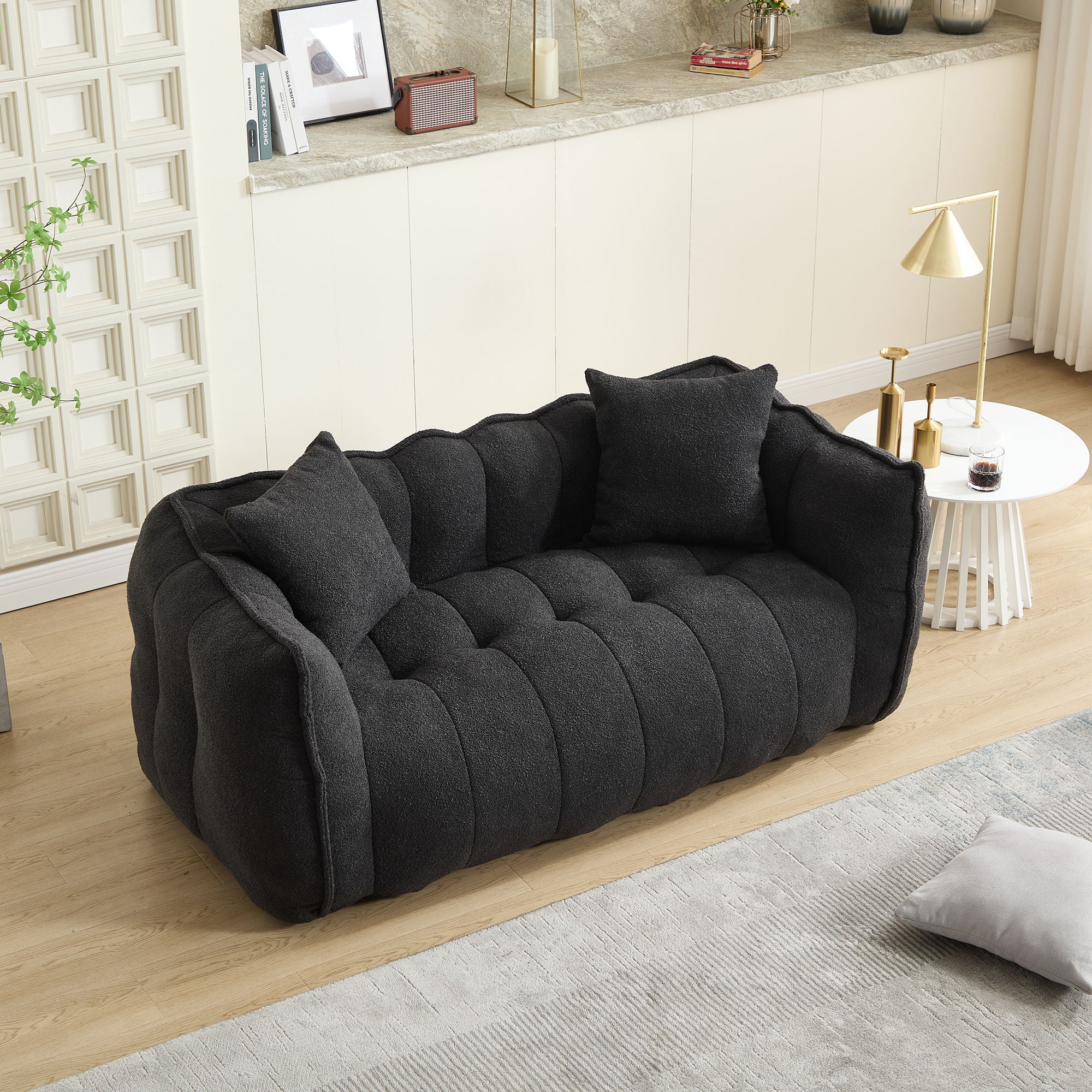 Cozy Beanbag Chair With High Resilience Foam Core For 2 - Best Buy Furniture