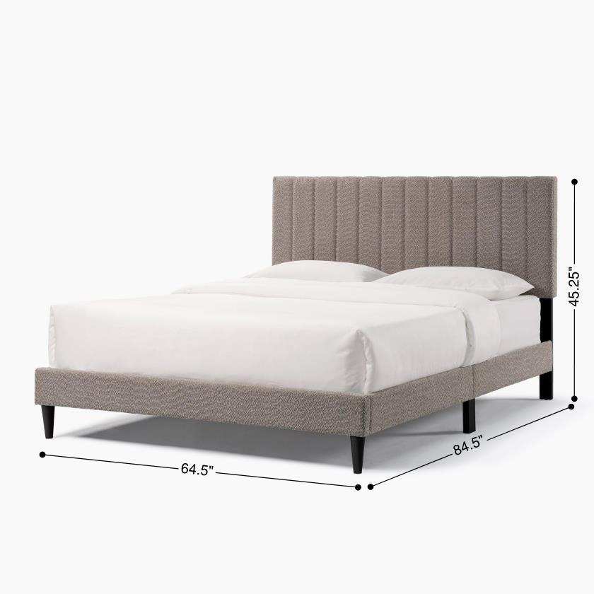 Meadow Tufted Queen Boucle Platform Bed - Best Buy Furniture