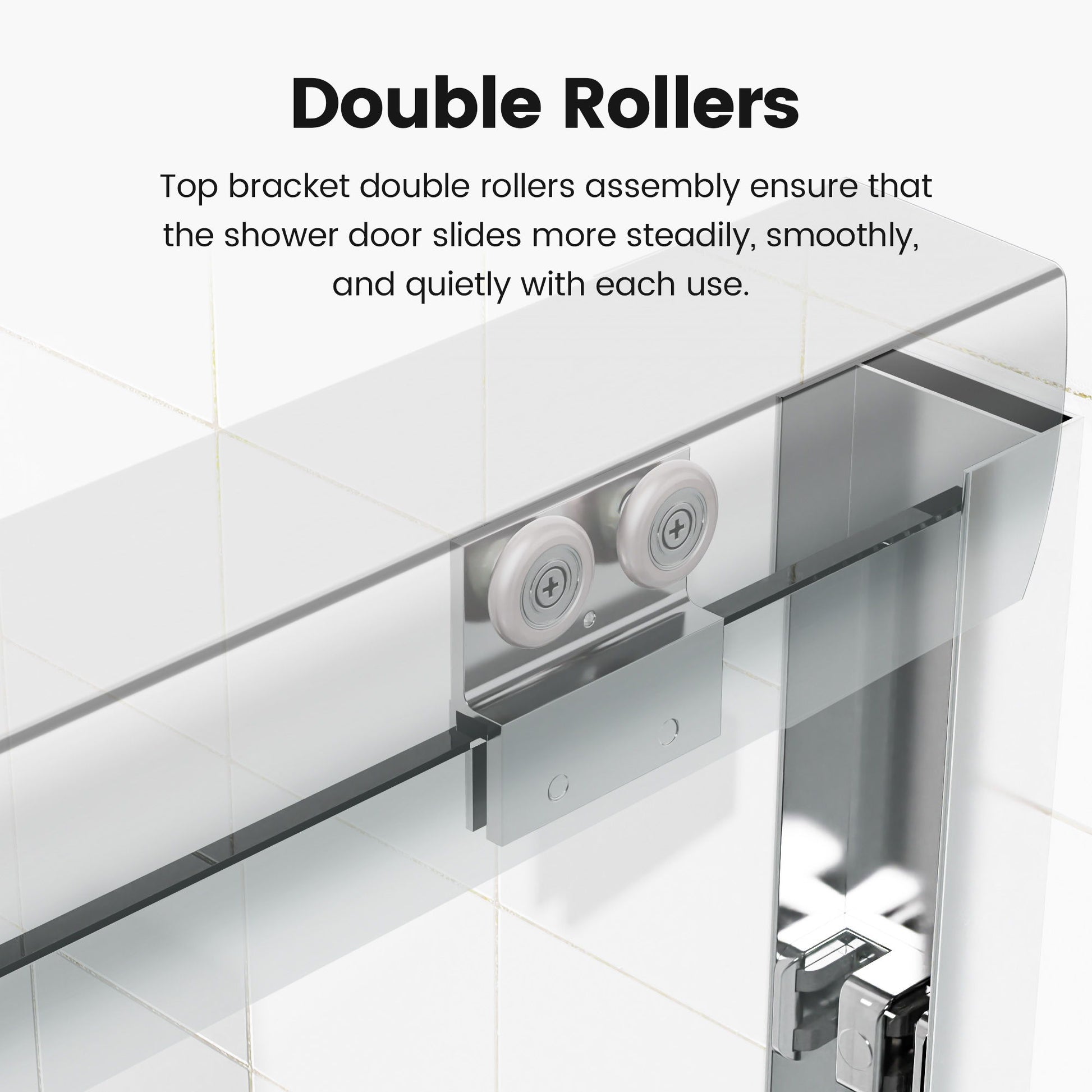 Semi-Frameless Double Sliding Shower Door, Bypass Shower Door, 1 / 4" (6Mm) Thick SGCC Tempered Glass Door - Best Buy Furniture