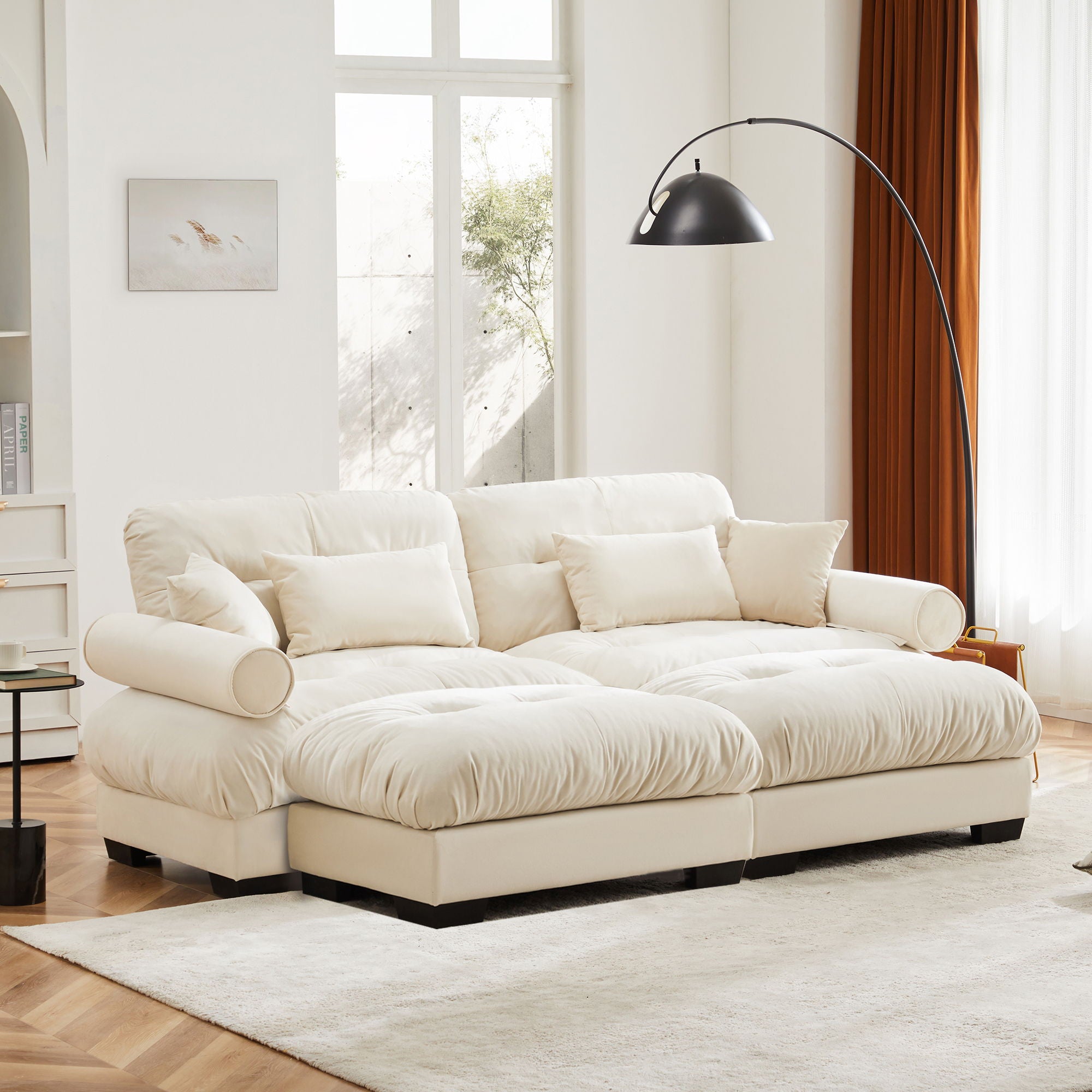 Super Comfort Oversized Modular Sectional Sofa With Movable Ottoman - Best Buy Furniture