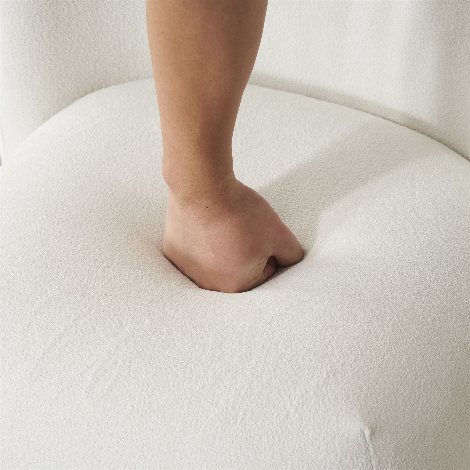 Modern Low Back Accent Upholstered Armless Living Room Chairs, Round Feet - Best Buy Furniture