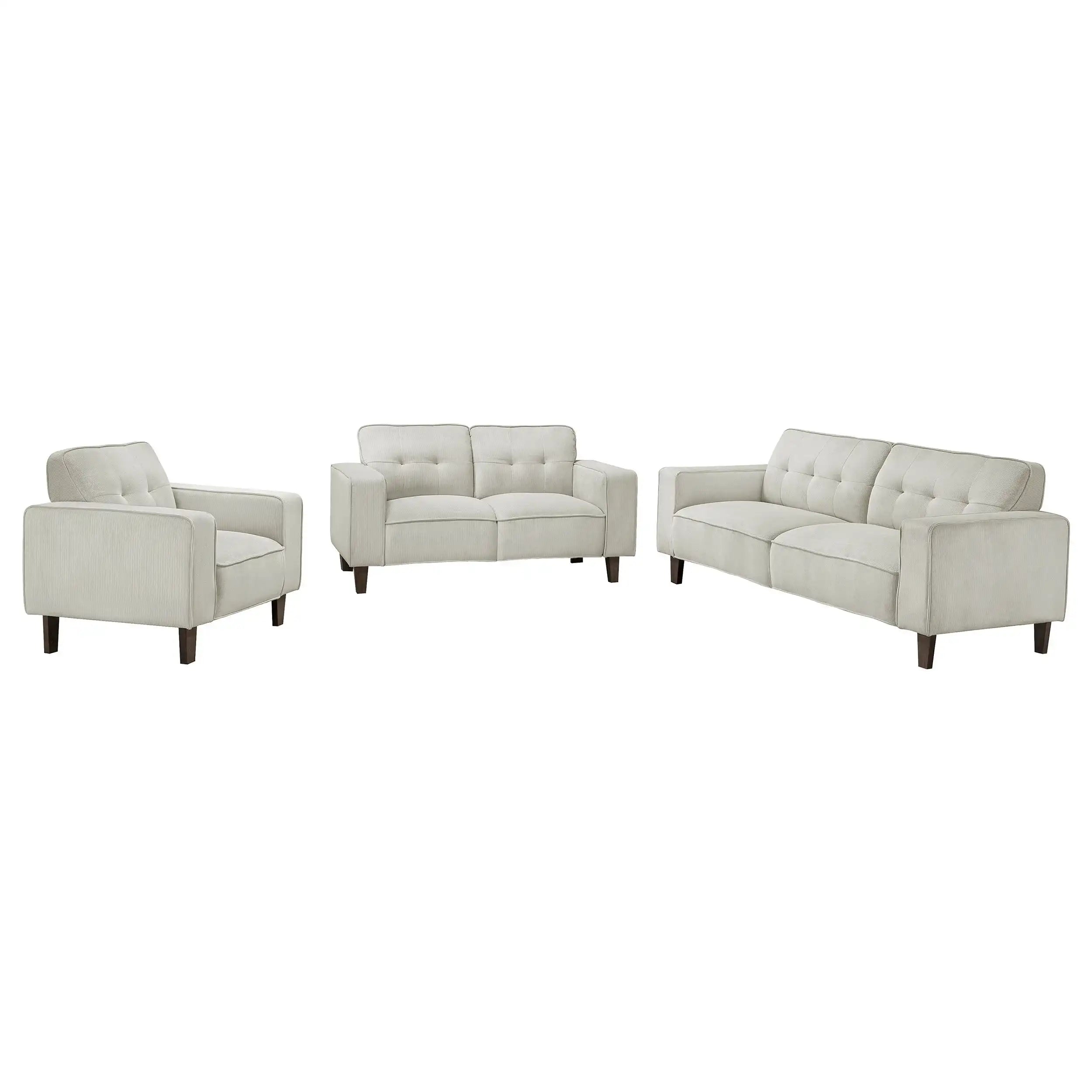 Deerhurst - Upholstered Tufted Track Arm Sofa Set - Best Buy Furniture