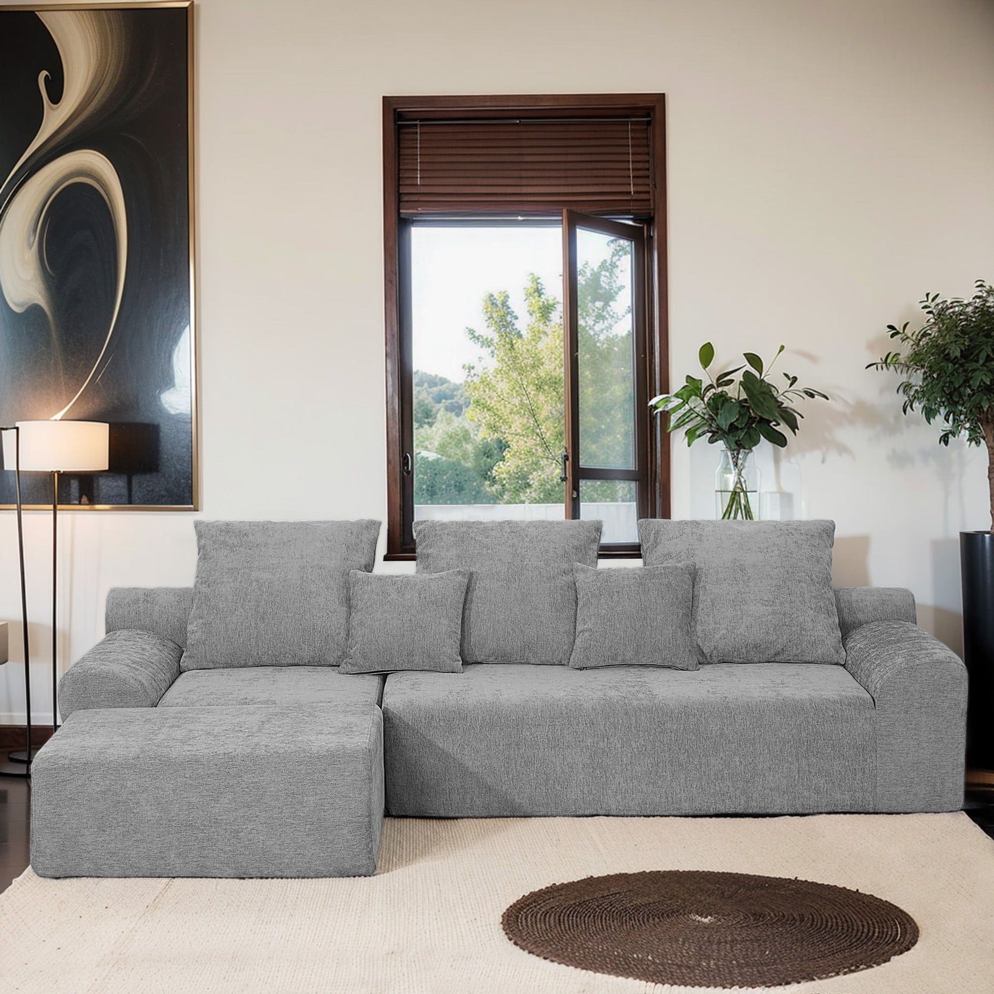 Modern L Shaped Sectional Sofa With Adjustable Configurations - Best Buy Furniture