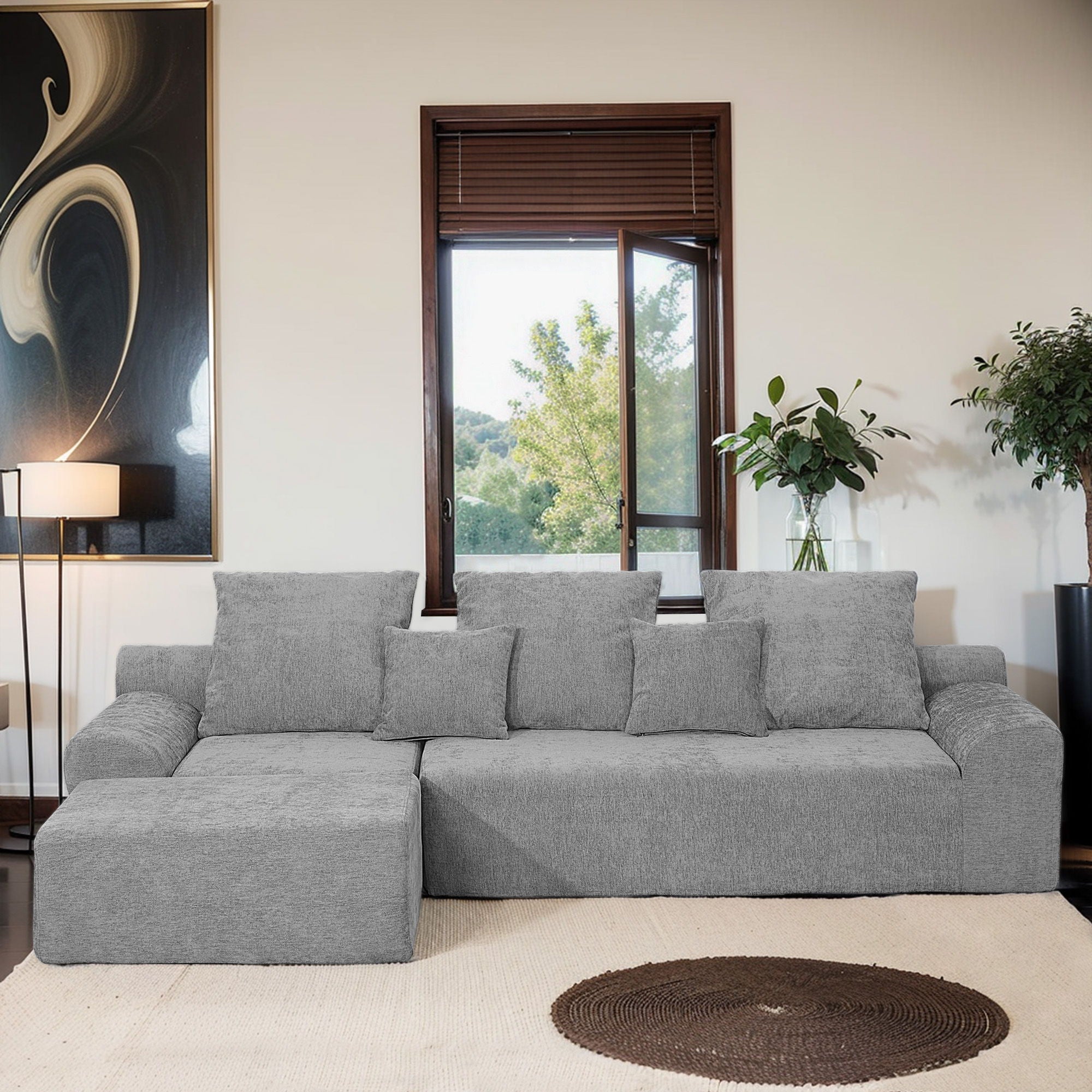 Modern L Shaped Sectional Sofa With Adjustable Configurations - Best Buy Furniture