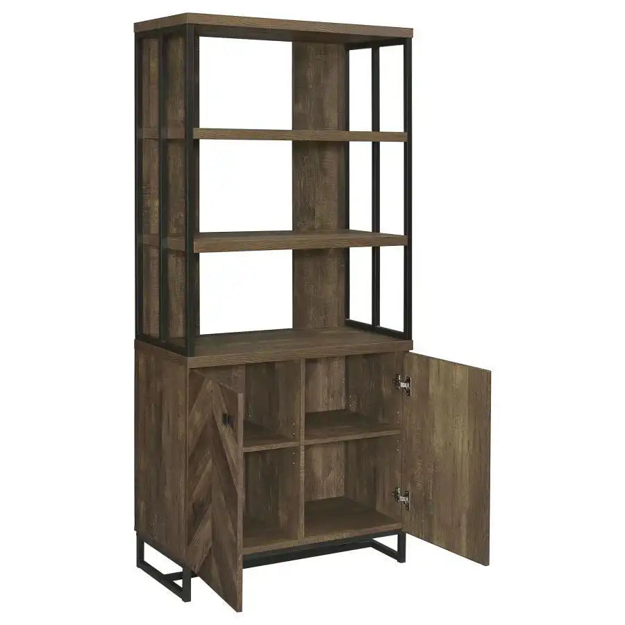 Millbrook - 2 Door Storage Bookshelf - Rustic Oak - Best Buy Furniture