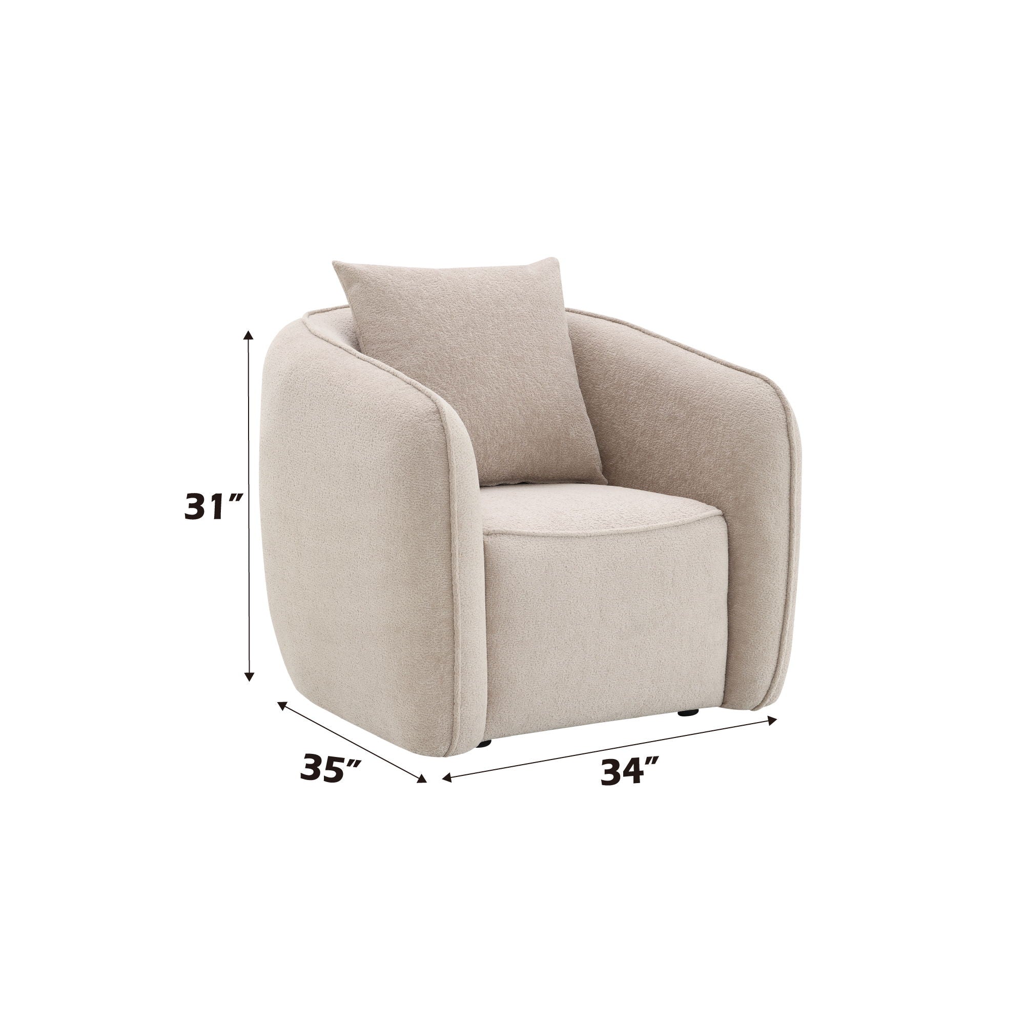 Keith - Chenille 3 Piece Living Room Set (Comes With Matching Color Toss Pillows) - Best Buy Furniture