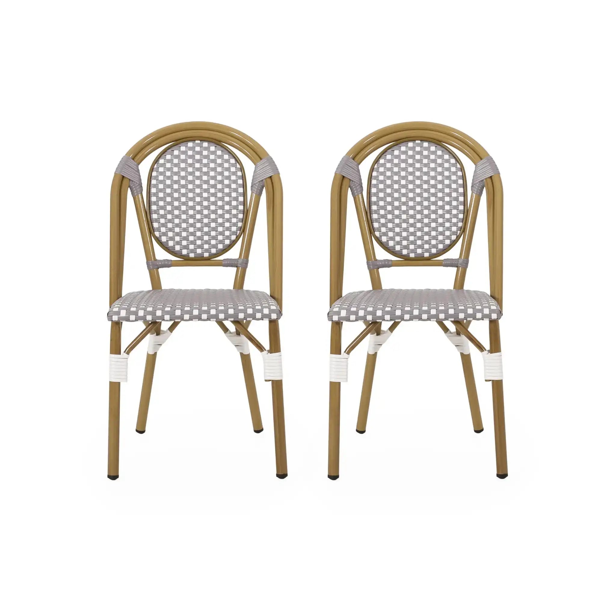 Outdoor Rattan And Aluminum French Bistro Chair Set - Best Buy Furniture