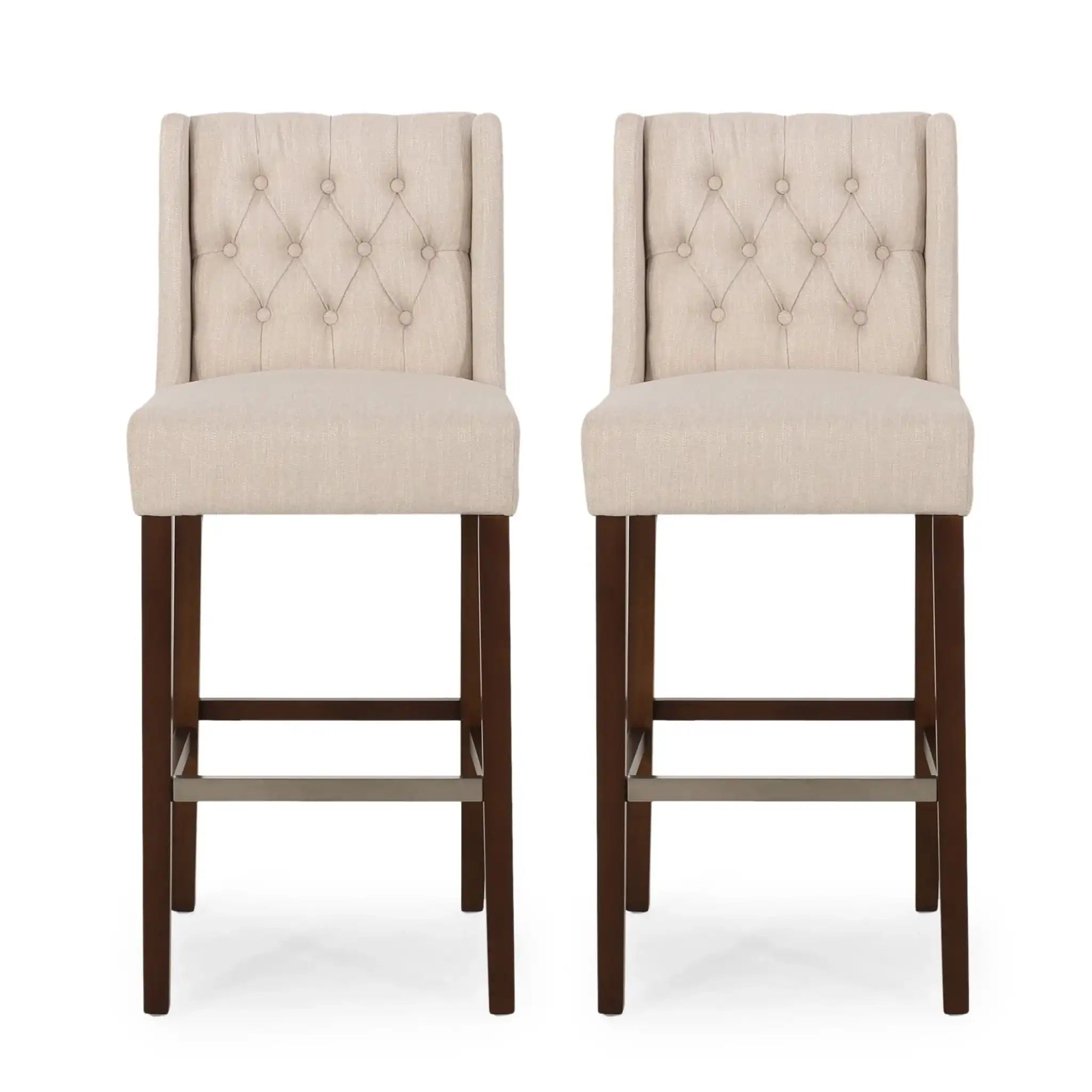 Solstara - Upholstered Dining Barstool With Button Tufted And Wing Back - Best Buy Furniture