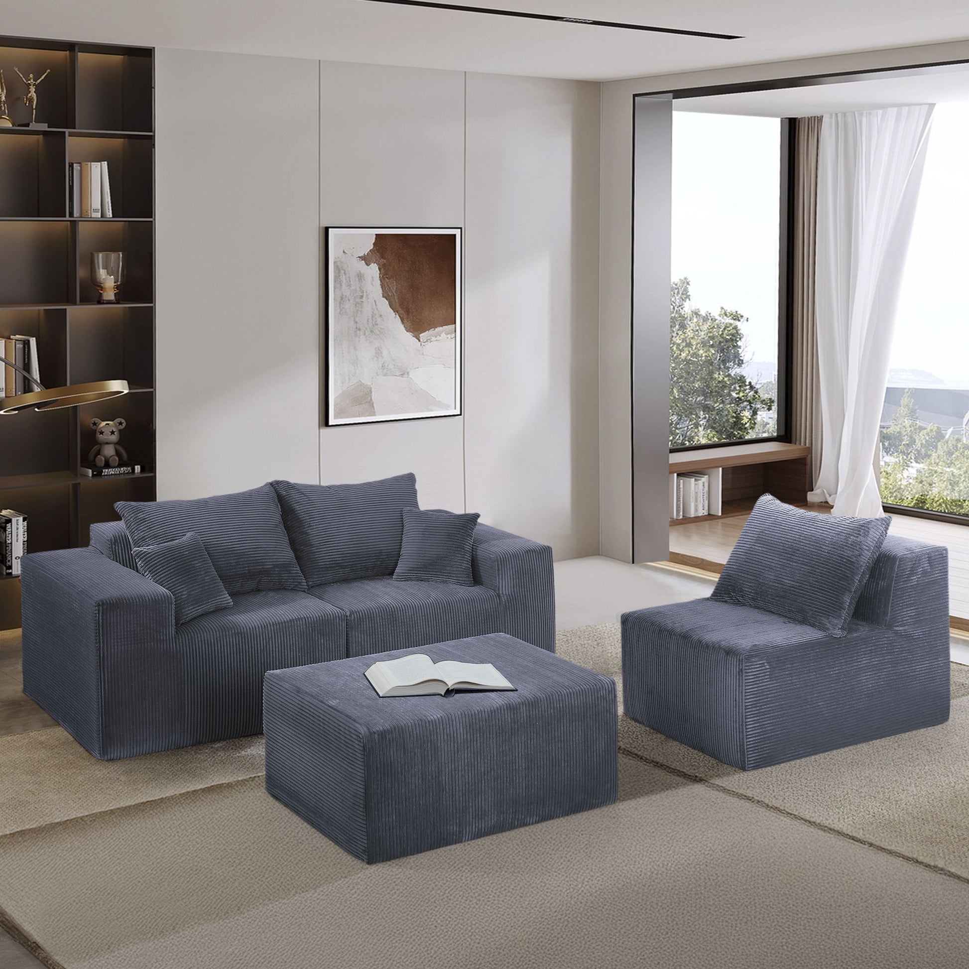 Modular Sectional Sofa, Convertible Couch With Chaise Corduroy - Best Buy Furniture
