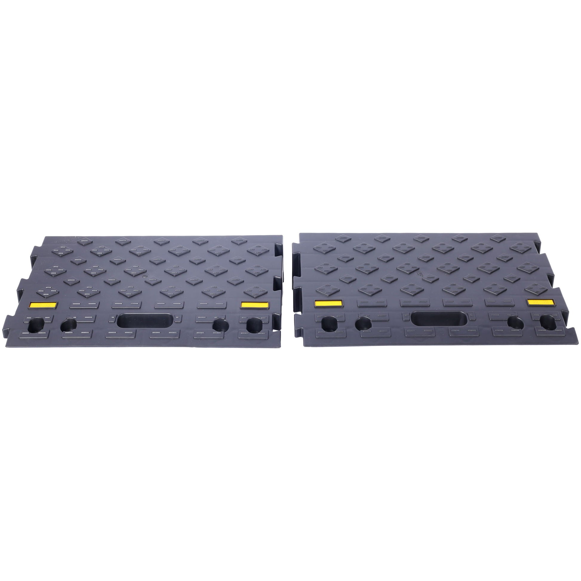 Heavy Duty Plastic 4" High Portable Automotive Curb Ramp For Cars & Wheelchairs Interlocking Design - Black - Best Buy Furniture