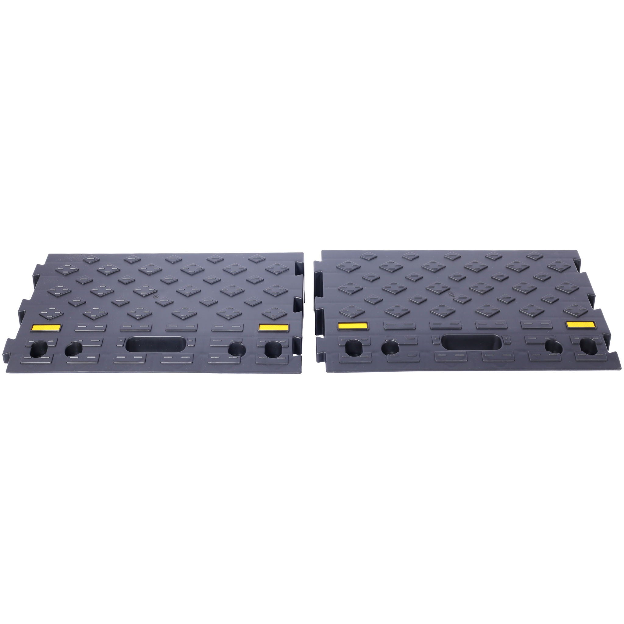 Heavy Duty Plastic 4" High Portable Automotive Curb Ramp For Cars & Wheelchairs Interlocking Design - Black - Best Buy Furniture