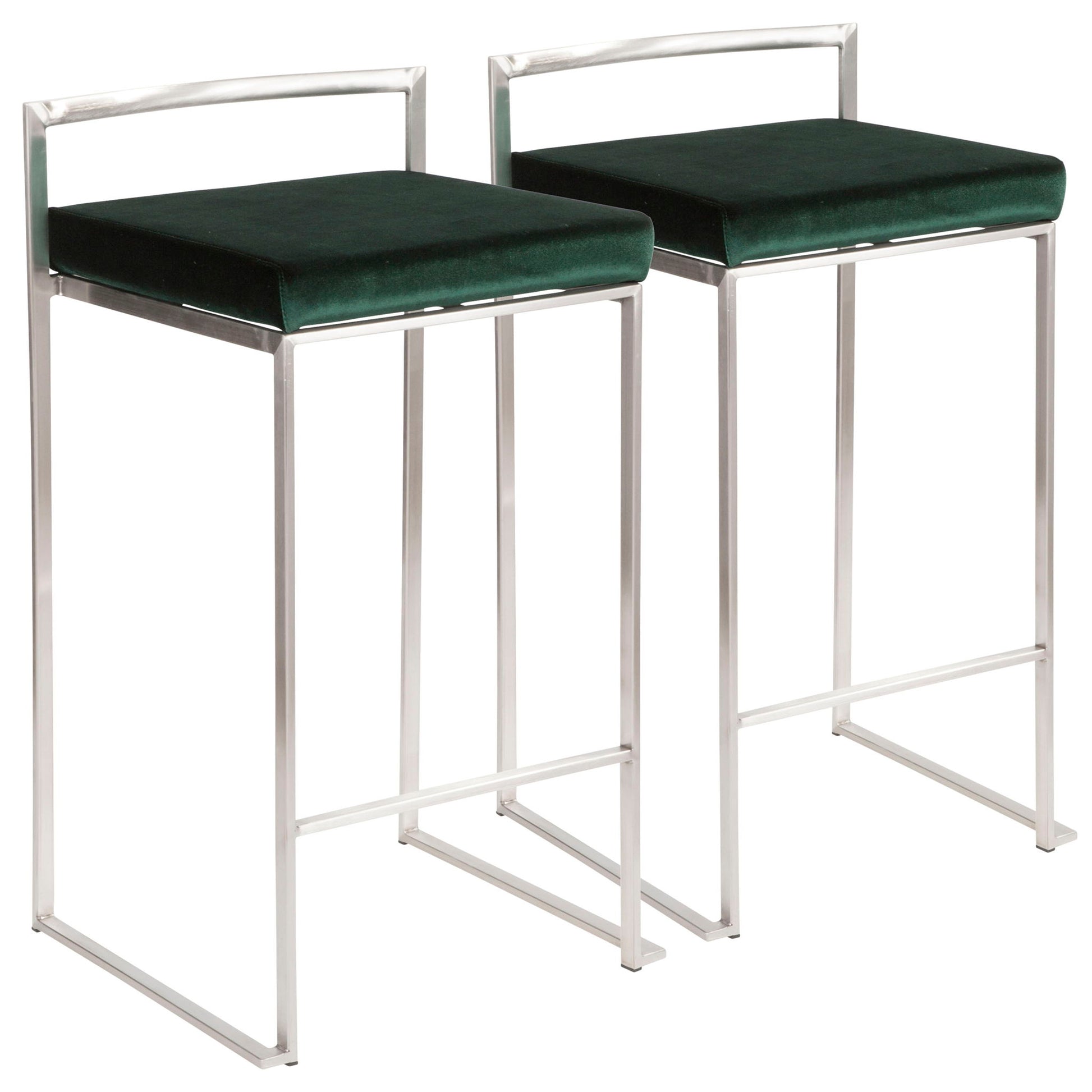 Fuji - Contemporary Elegant Stackable Counter Stool Set - Best Buy Furniture