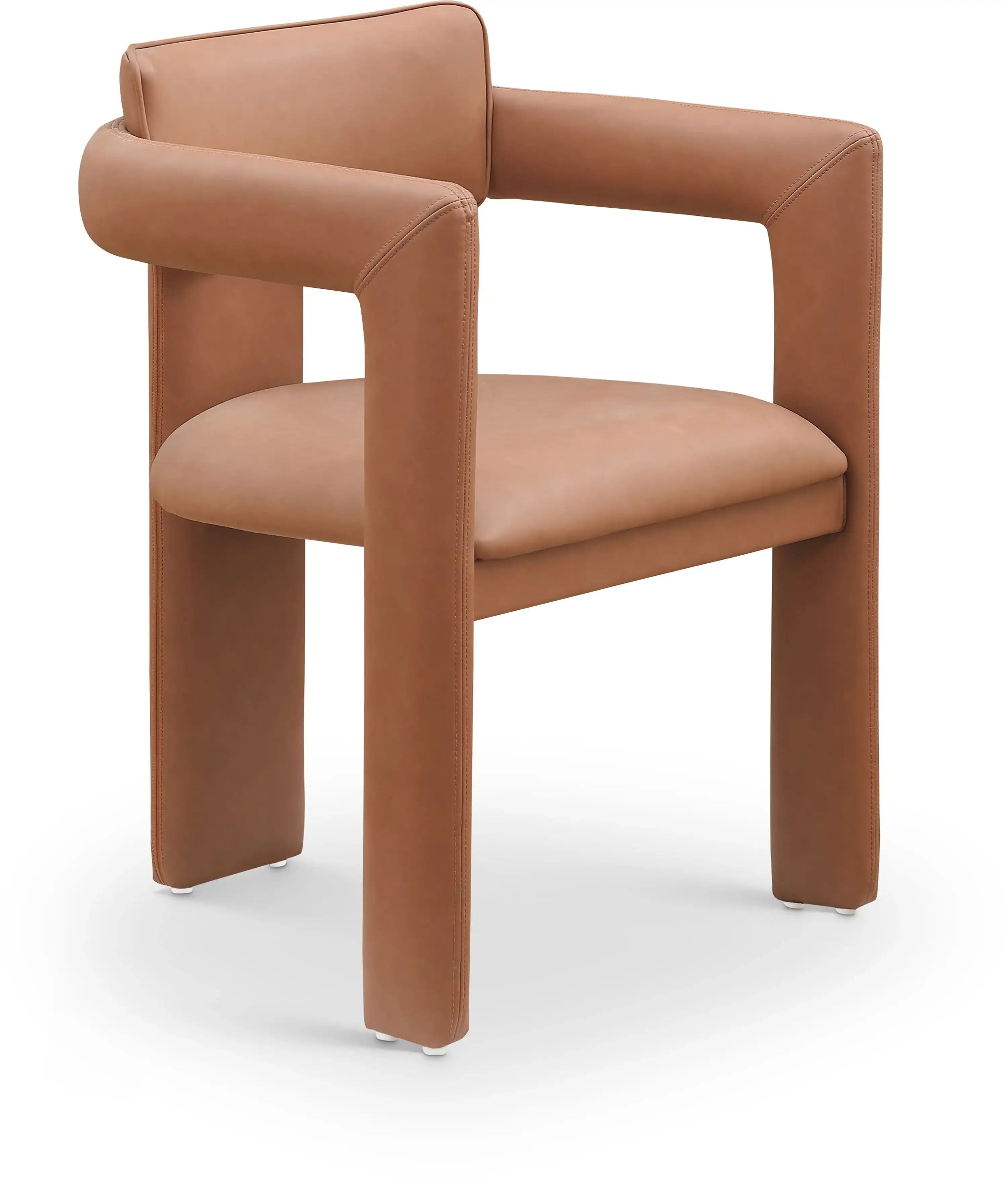 Brenda - Faux Leather Dining Chair (Set of 2) - Cognac - Best Buy Furniture