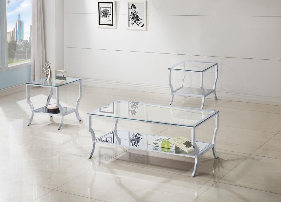 Saide - Glass Top Coffee And End Table Set - Best Buy Furniture