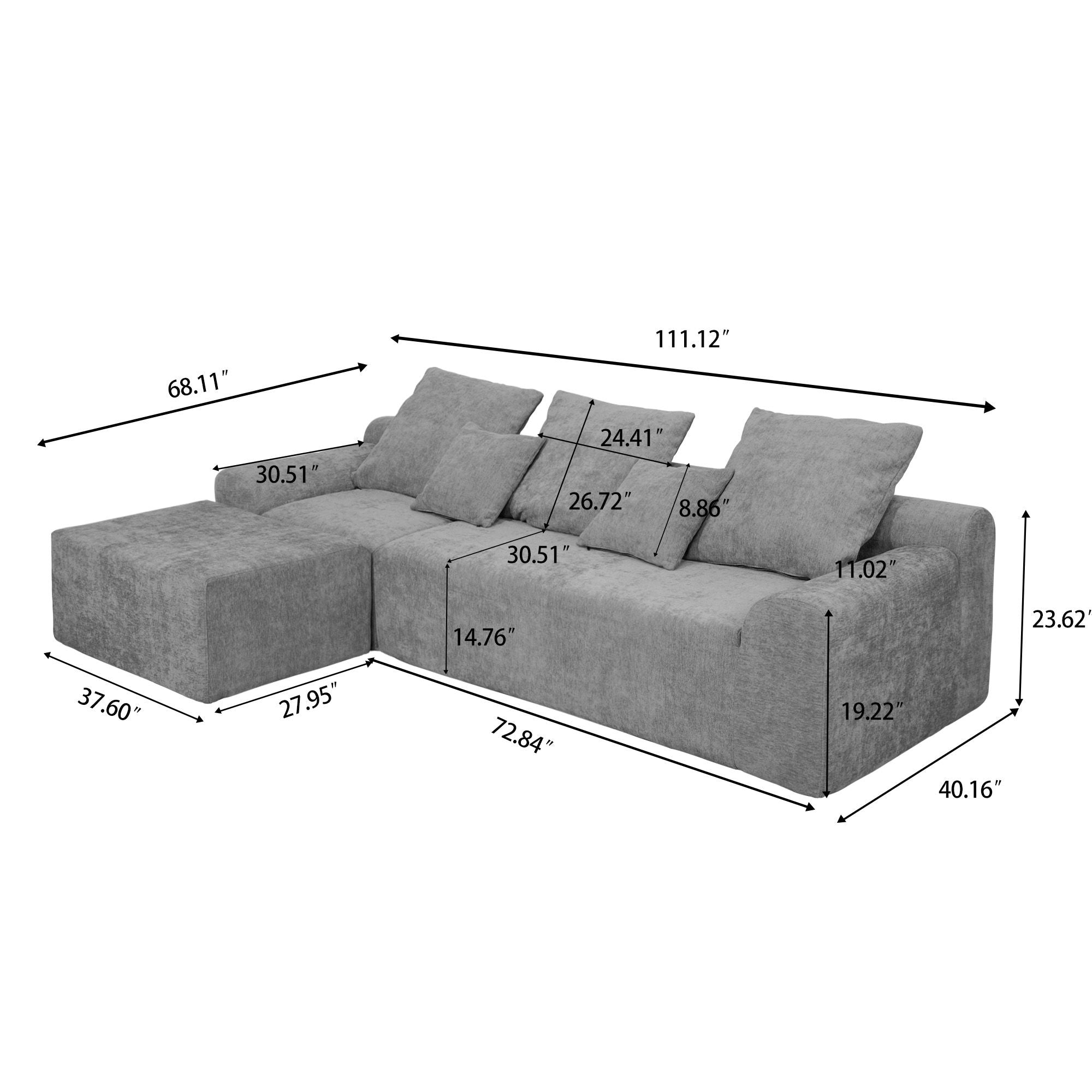 Modern L Shaped Sectional Sofa With Adjustable Configurations - Best Buy Furniture