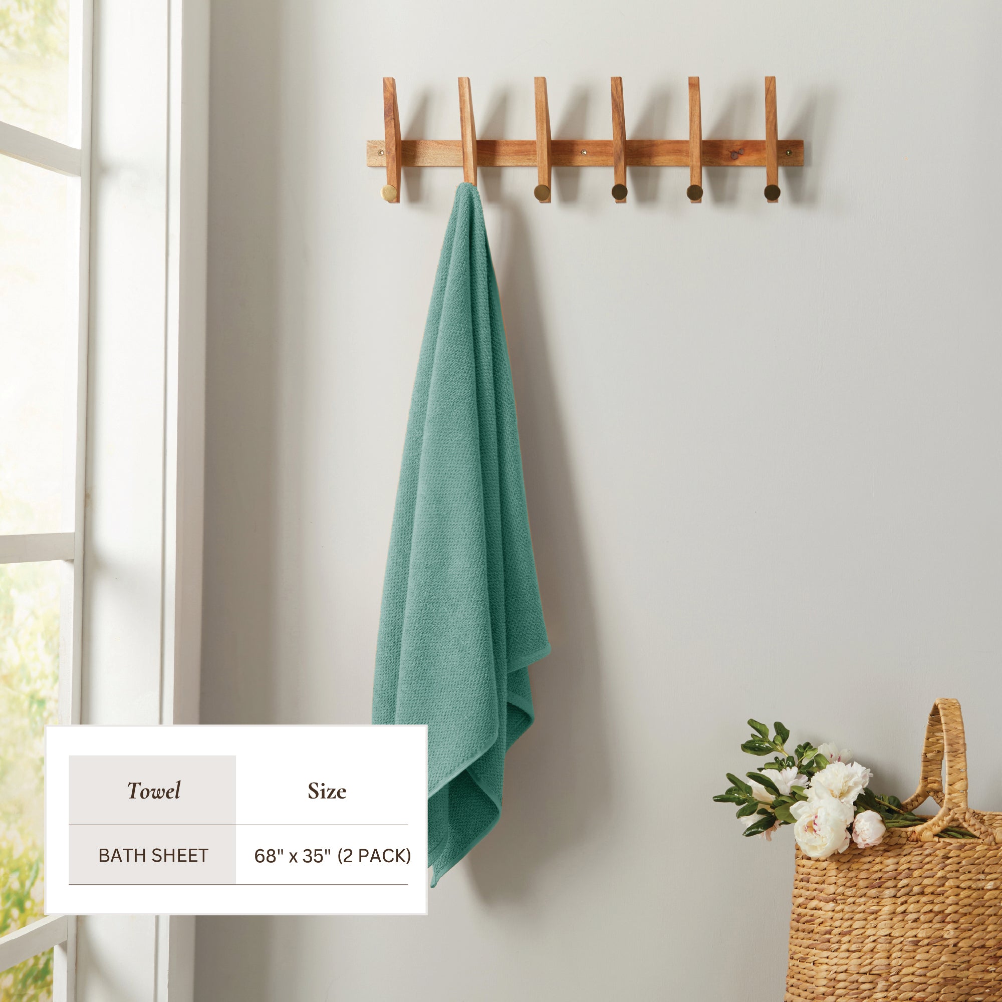 Cotton Textured Bath Towel Set - Acacia Collection - Best Buy Furniture