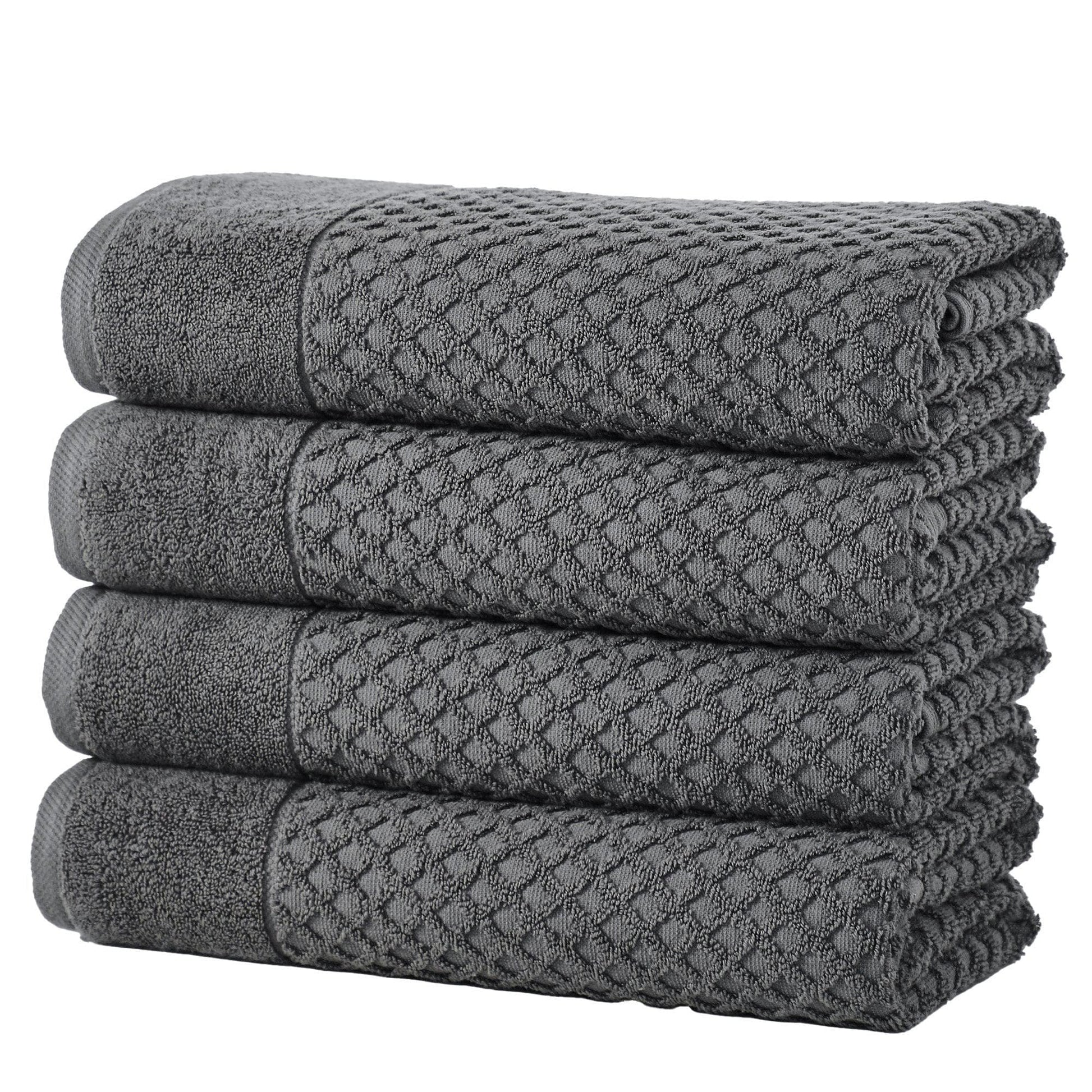 Cotton Diamond Waffle Weave Bath Towel Set - Grayson Collection - Best Buy Furniture