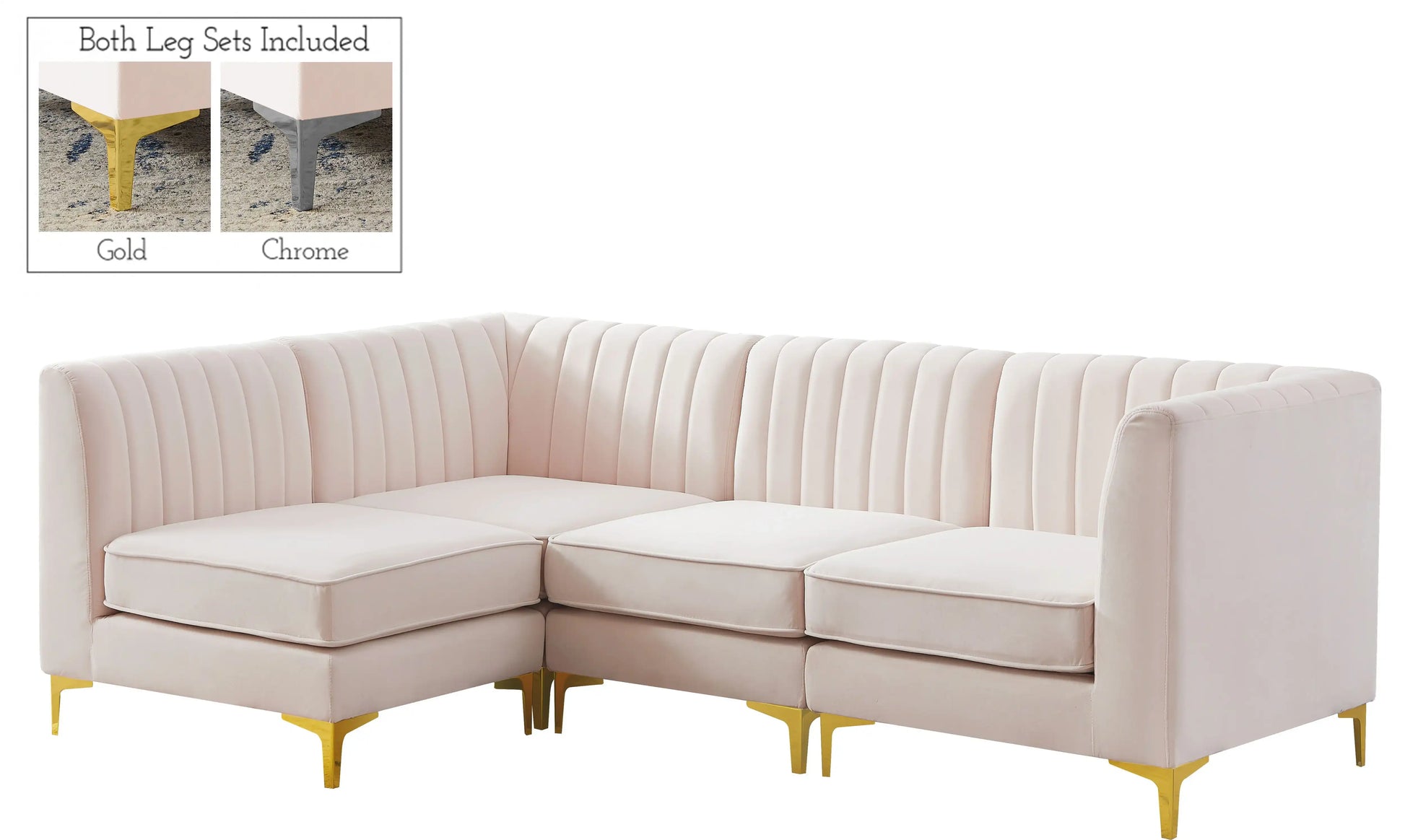 Alina - 4 Piece Modular L-Shaped Sectional - Best Buy Furniture