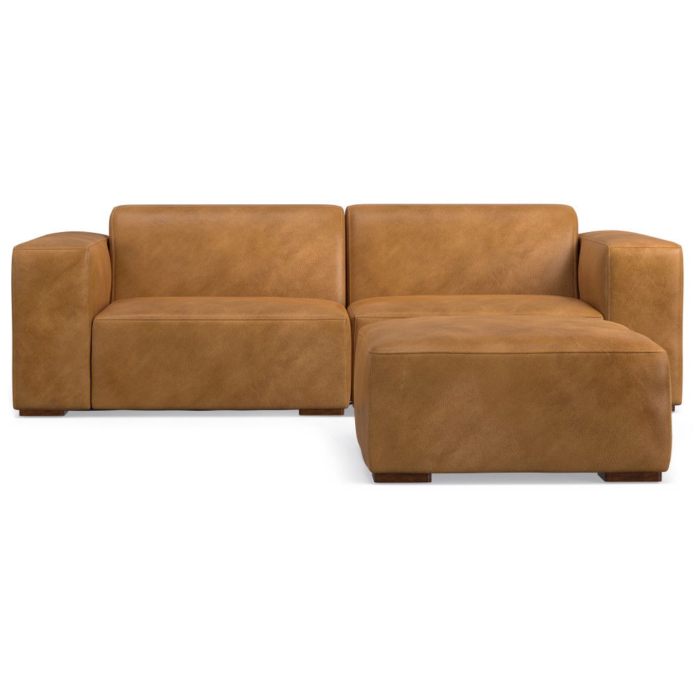 Rex - Handcrafted Sectional Sofa And Ottoman - Best Buy Furniture