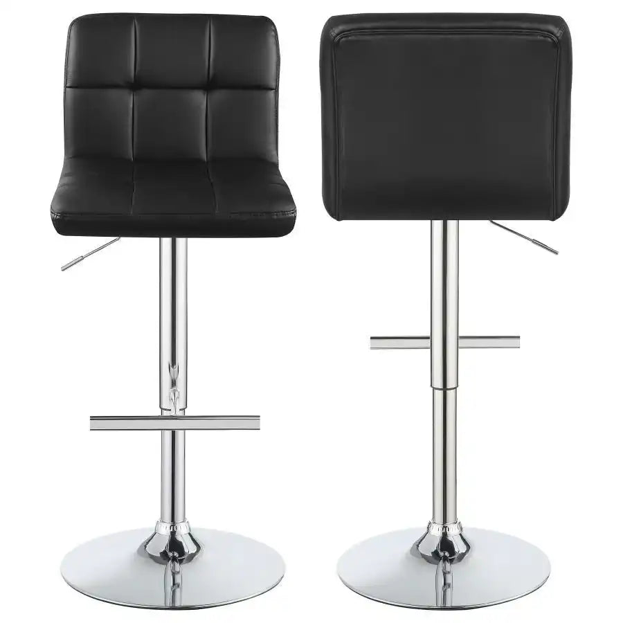 Lenny - Upholstered Adjustable Bar Stool (Set of 2) - Best Buy Furniture