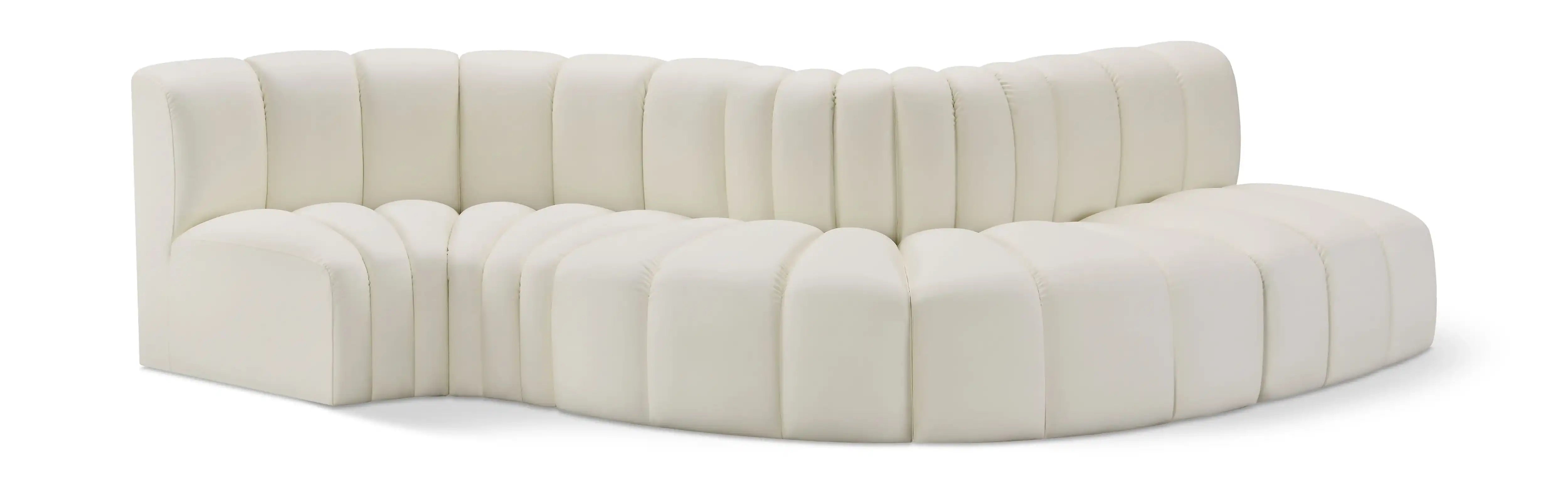 Arc - Faux Leather 5 Piece Modular Sofa - Best Buy Furniture