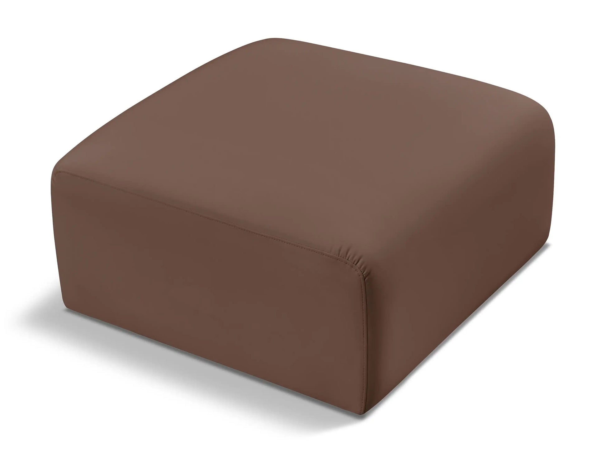 Arc - Faux Leather Ottoman - Best Buy Furniture