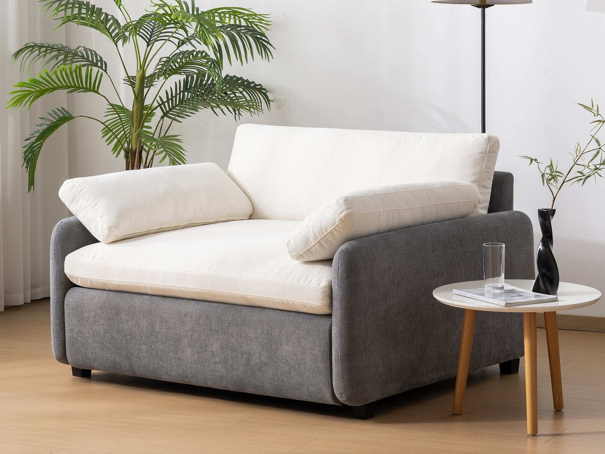 Oversized Chenille Single Sofa Chair,Wide and Deep Seat Accent Chair - Best Buy Furniture
